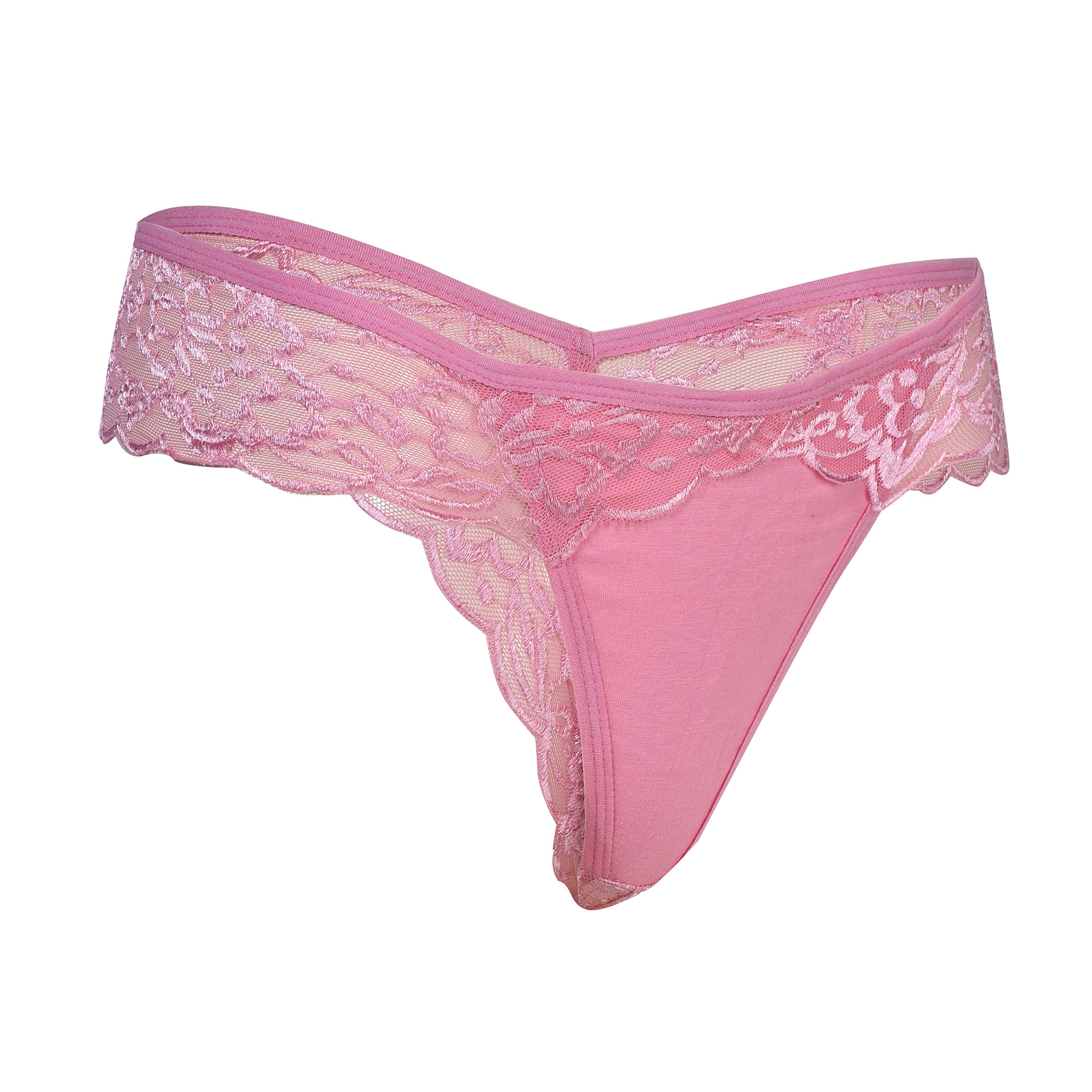 Pearlfly Women Cotton Lace Thong  Panty