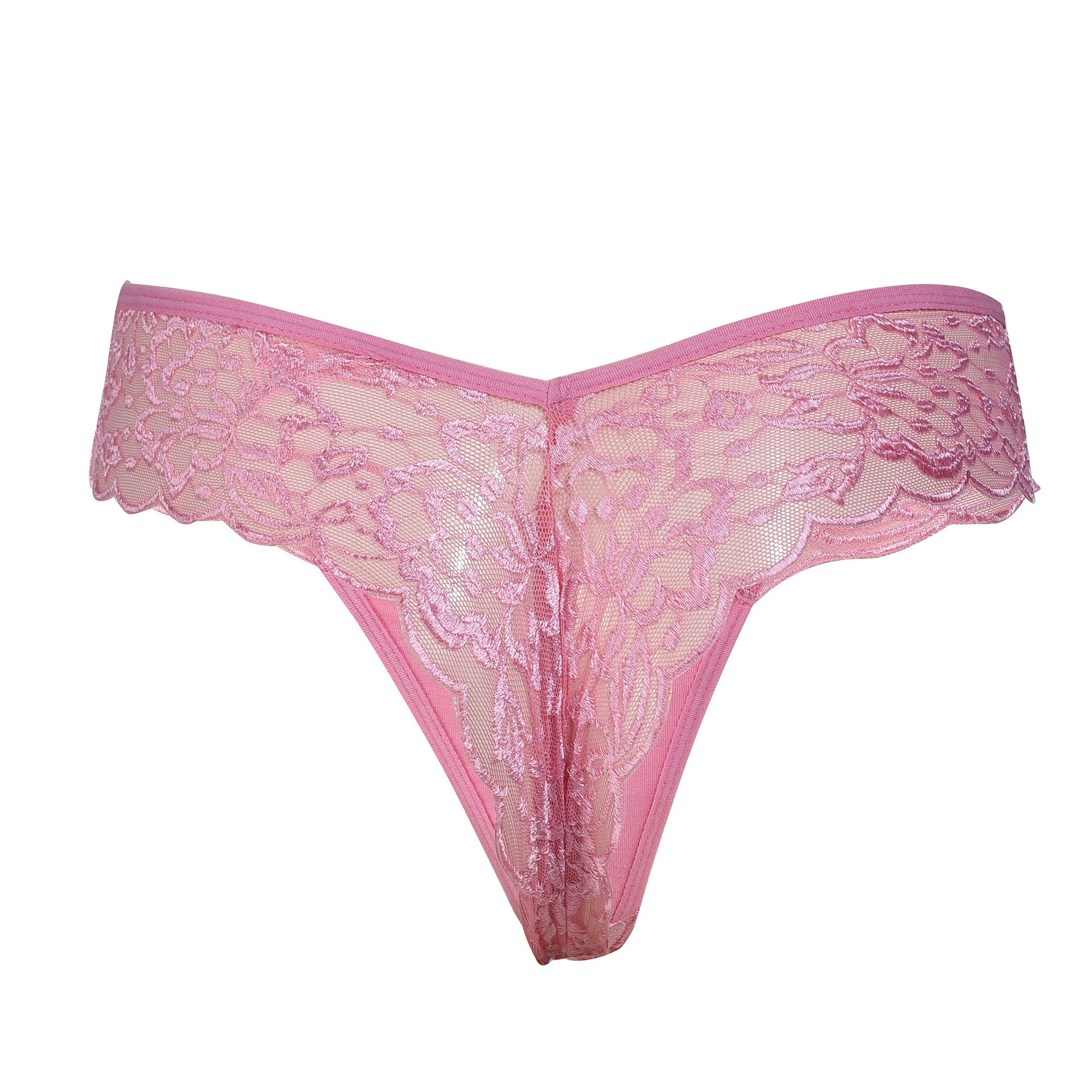 Pearlfly Women Cotton Lace Thong  Panty