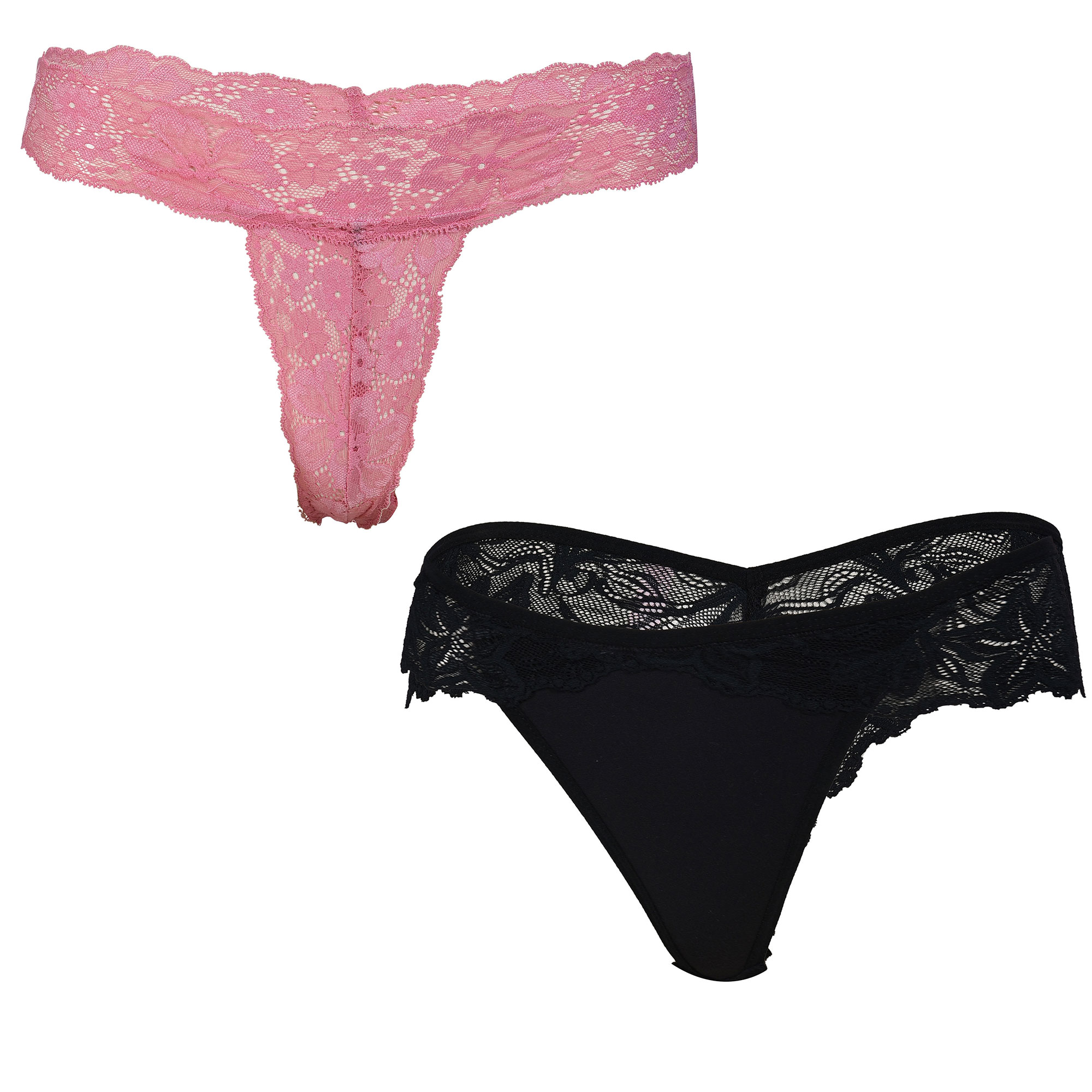 Pearlfly Women LaceThong [Combo-2]  