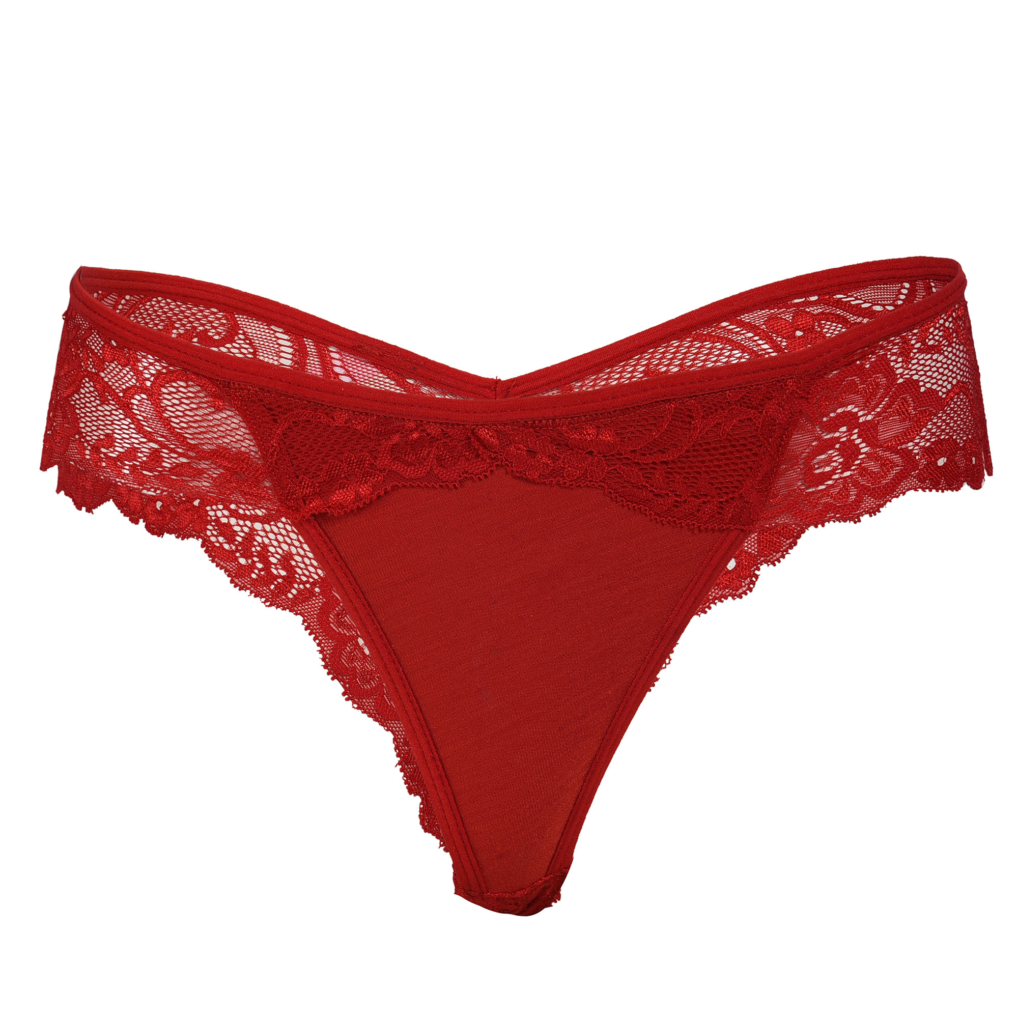  Pearlfly Women Lace Thong  Panty [Combo-2]