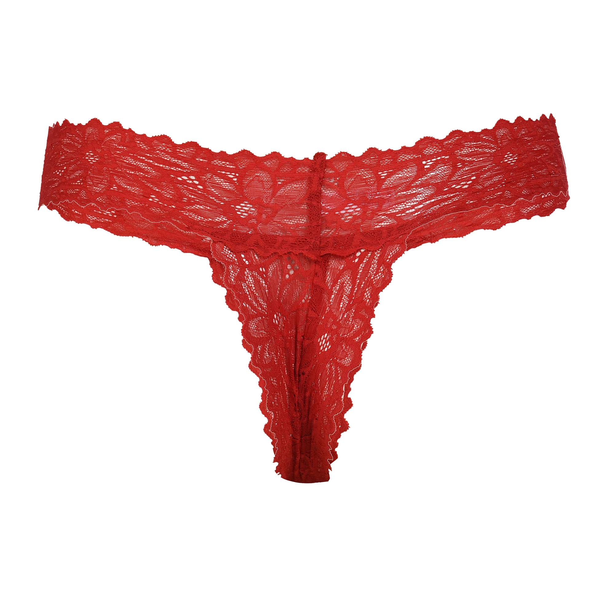  Pearlfly Women Lace G-String Thong [Combo-2]  
