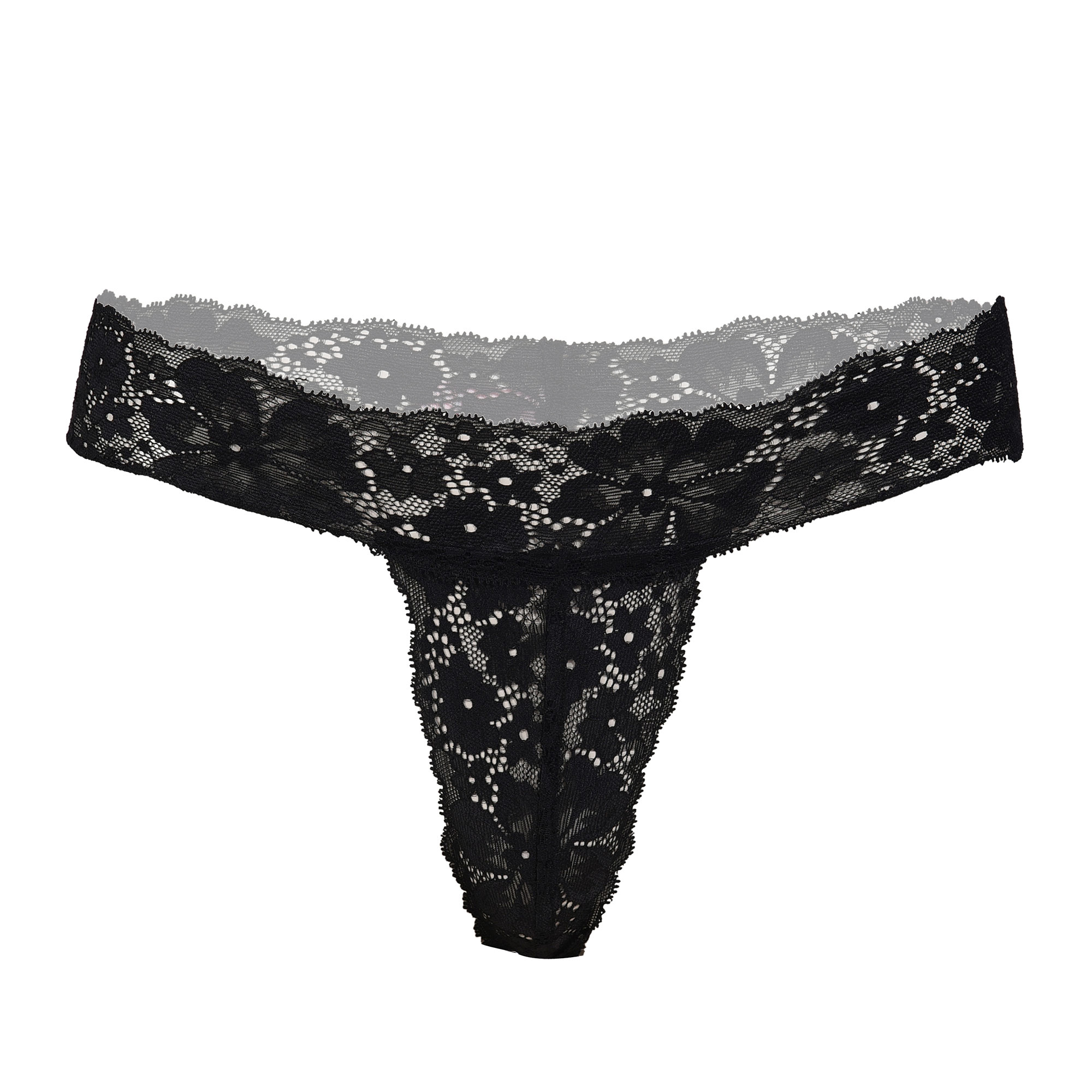 Pearlfly Women Lace G-String Thong [Combo-2] 