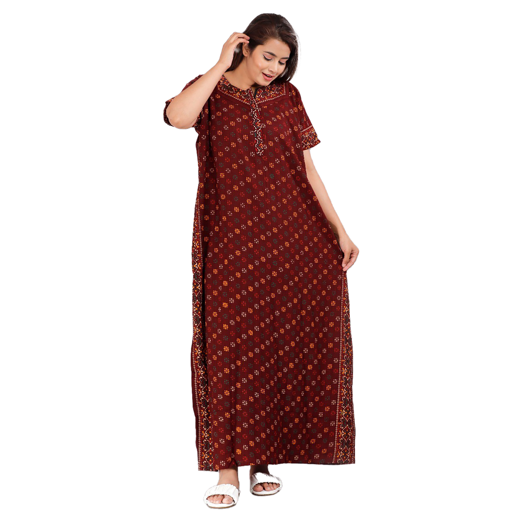 Pearlfly Women Cotton Nighty
