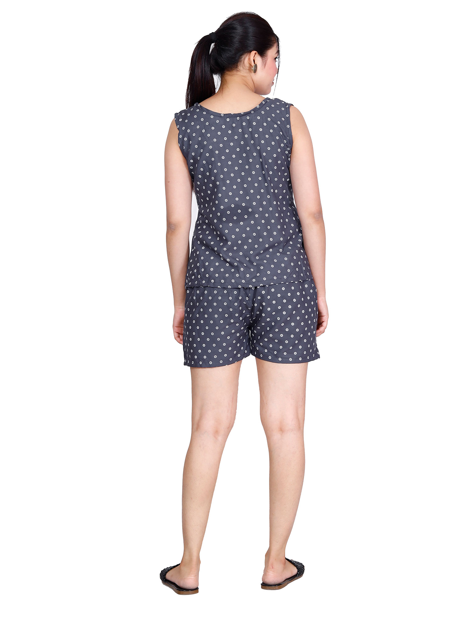 Pearlfly Women Cotton Printed Top n Short [Combo-2]