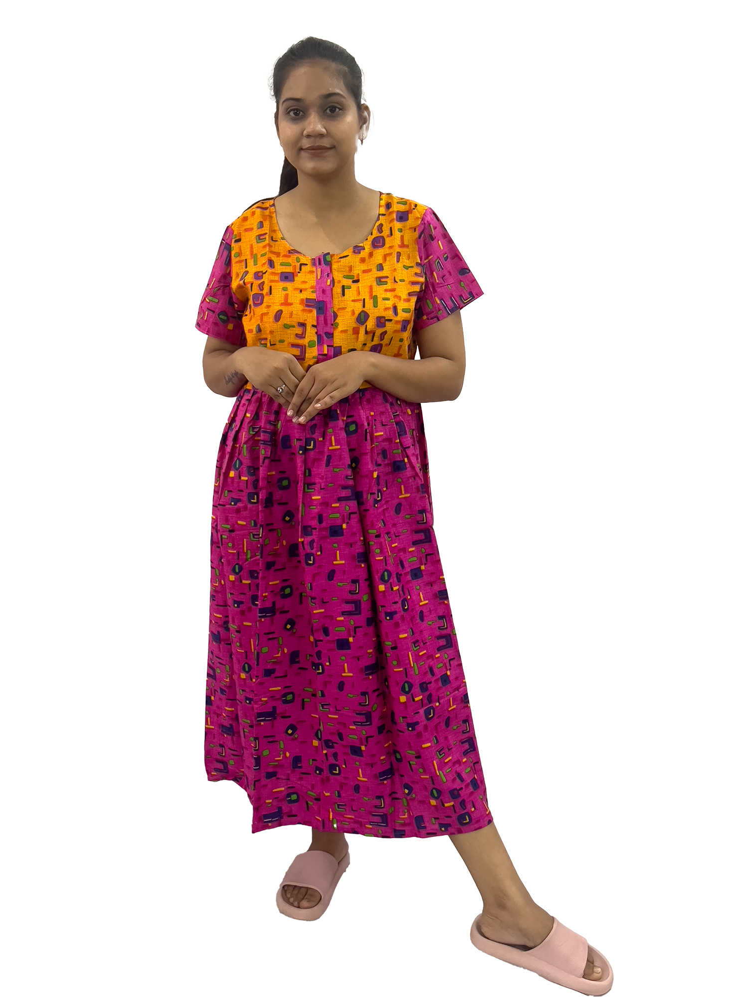 Pearlfly women cotton Nightgown