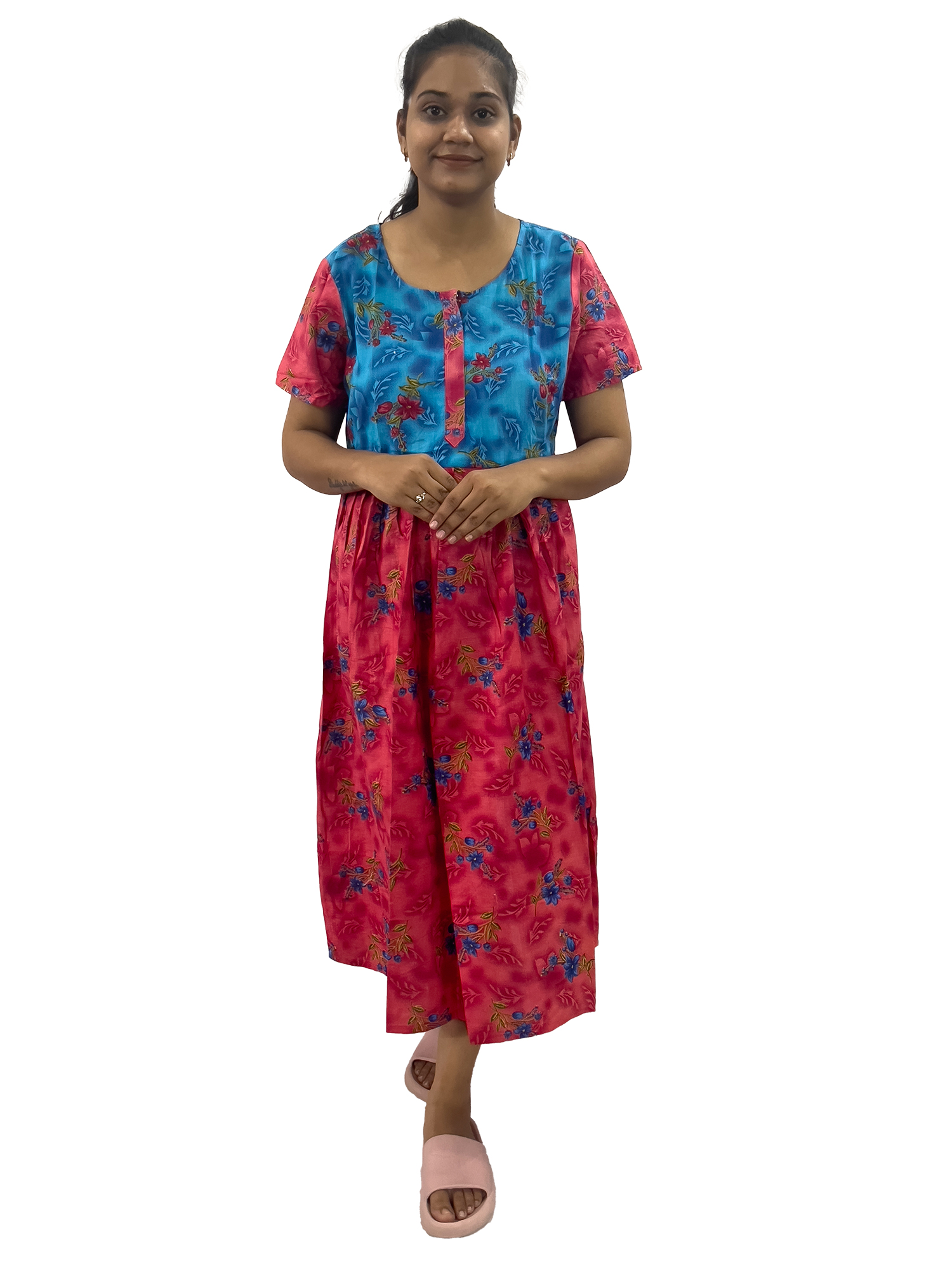 Pearlfly women cotton Nightgown