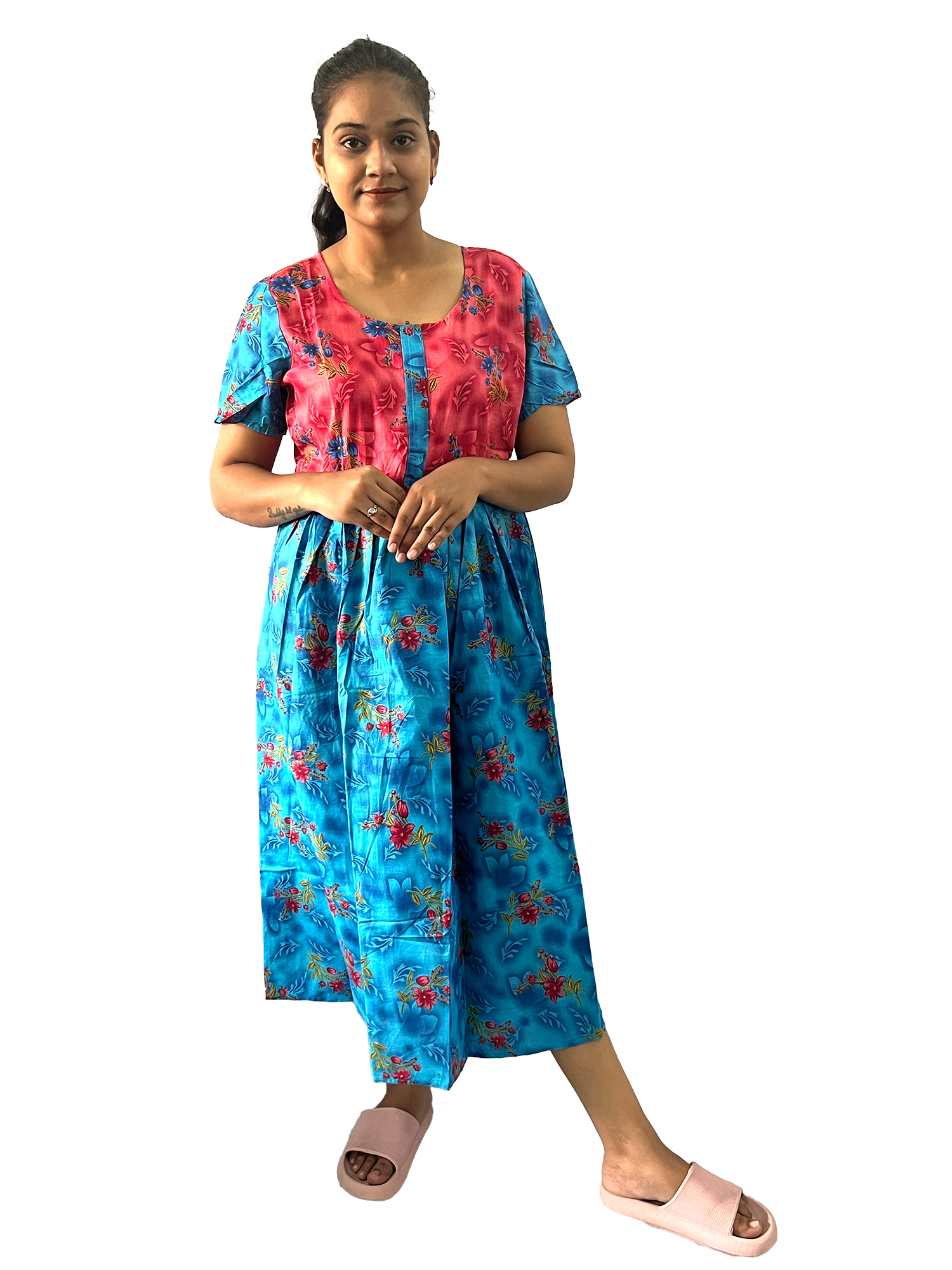 Pearlfly women cotton Nightgown