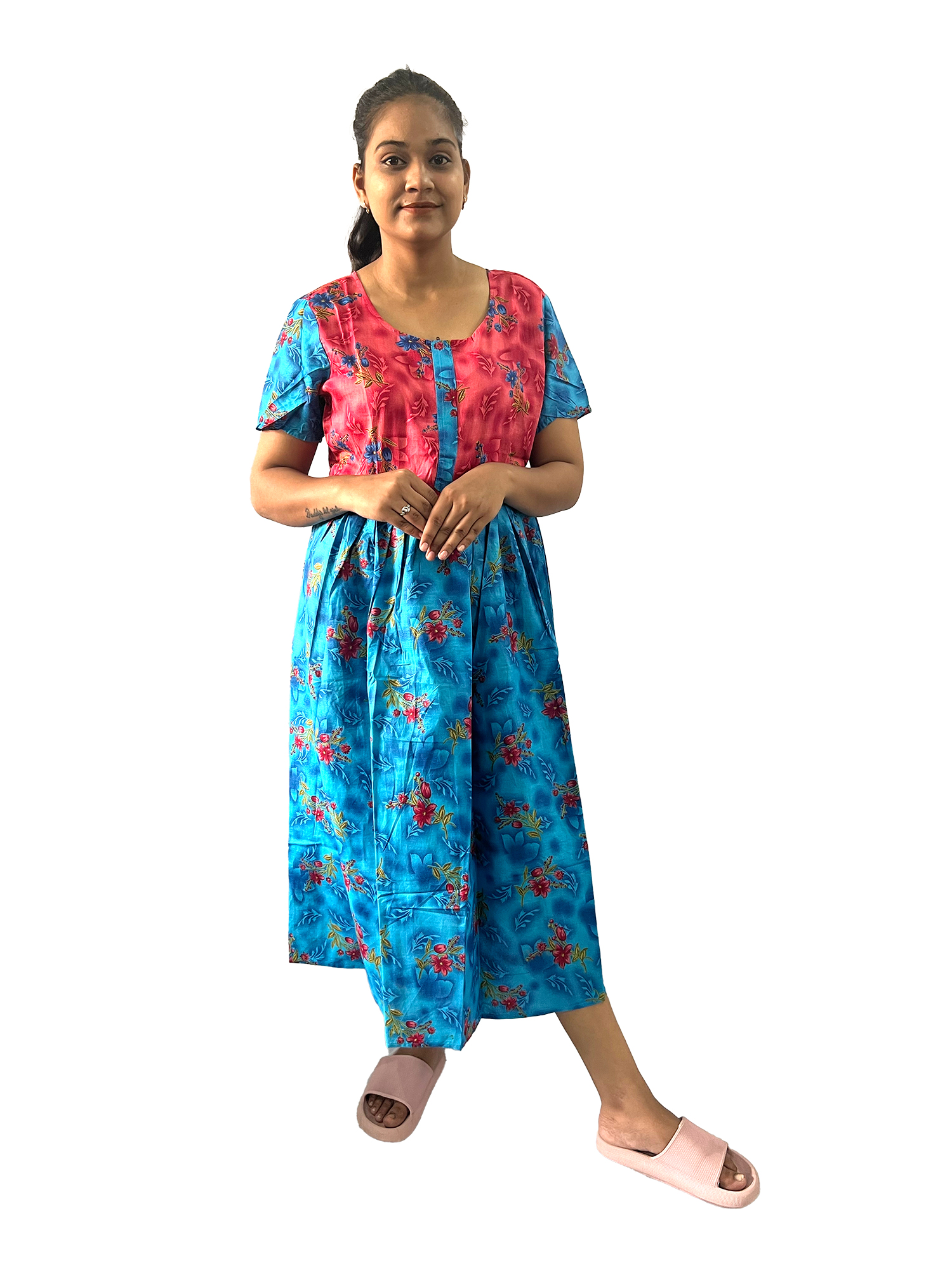 Pearlfly women cotton Nightgown