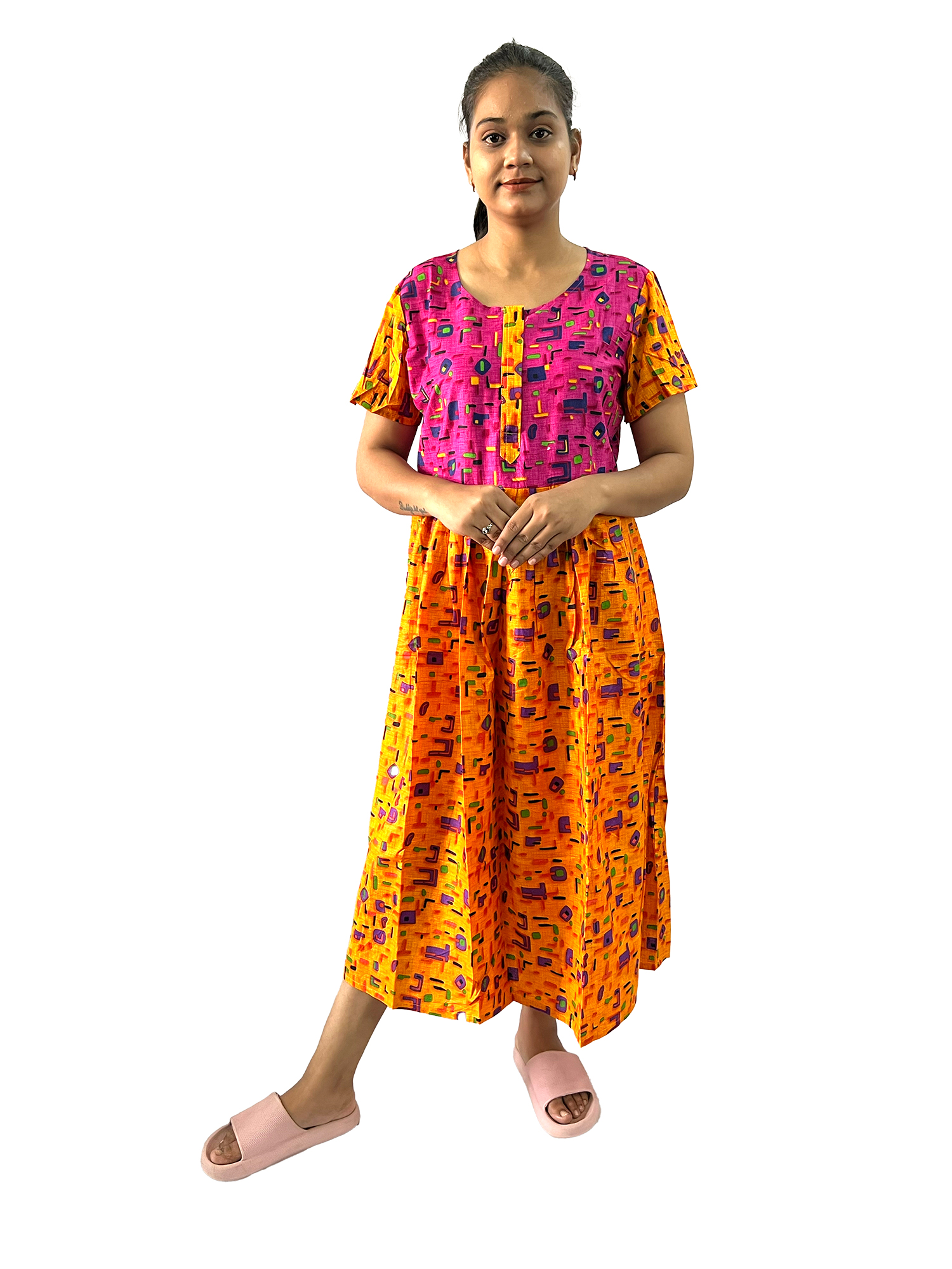 Pearlfly women cotton Nightgown