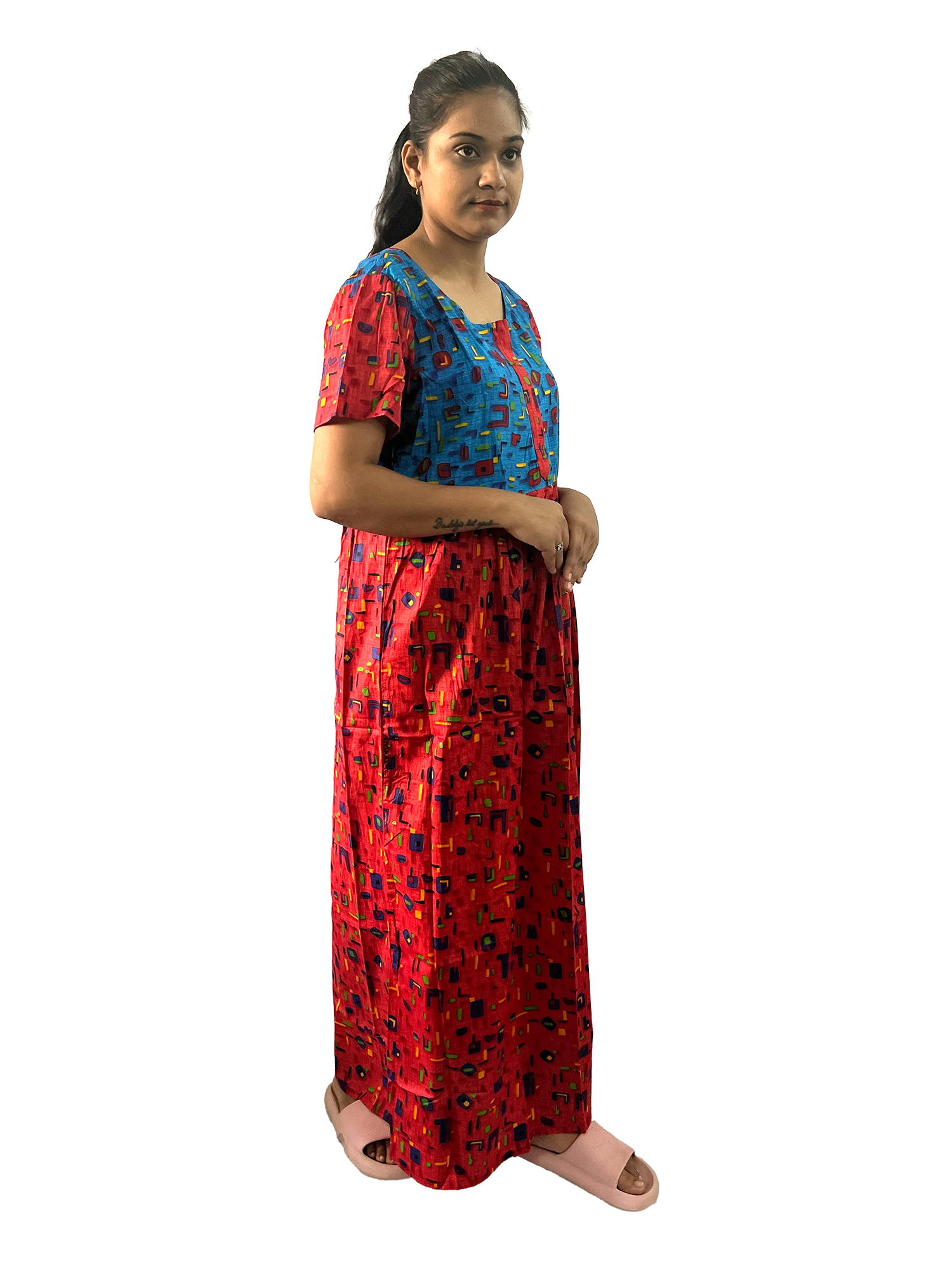 Pearlfly women cotton Nightgown
