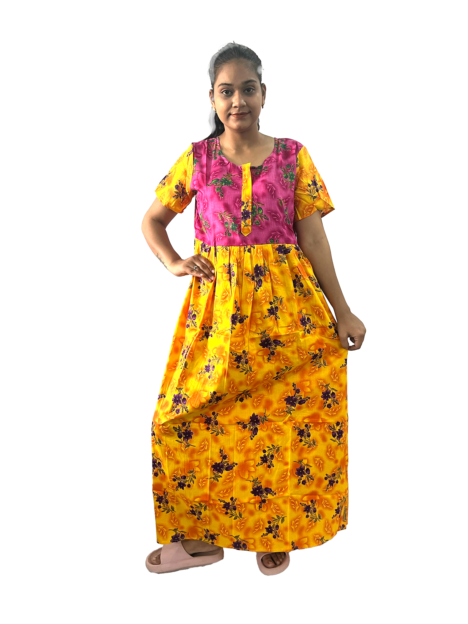 Pearlfly women cotton Nightgown