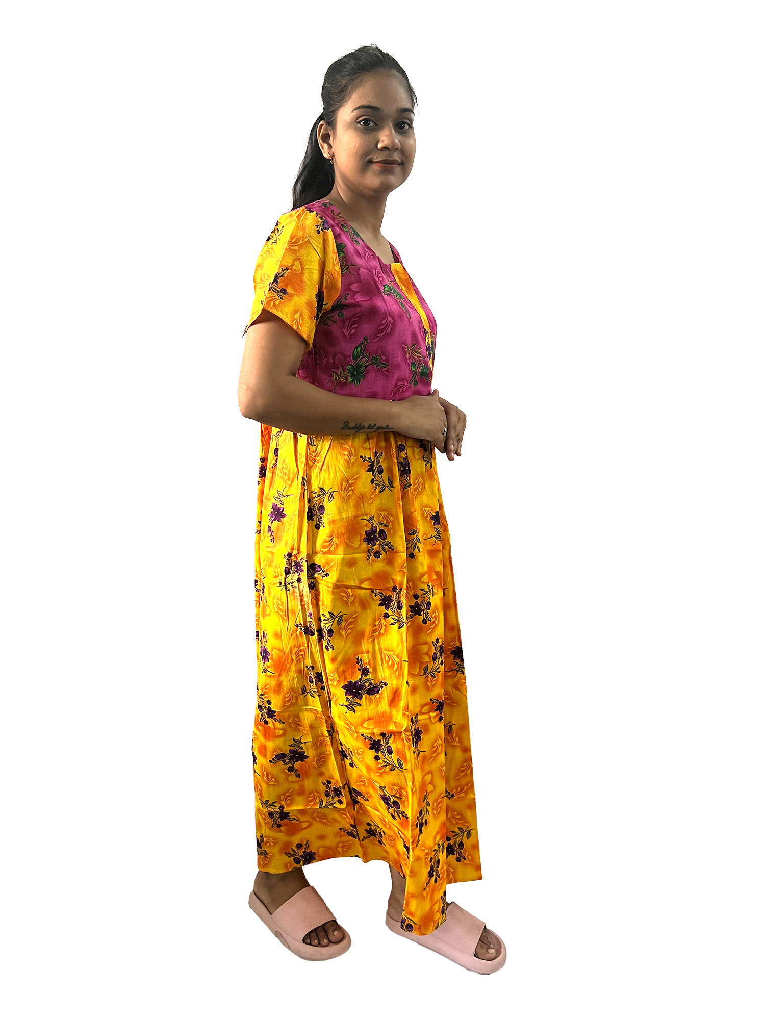 Pearlfly women cotton Nightgown