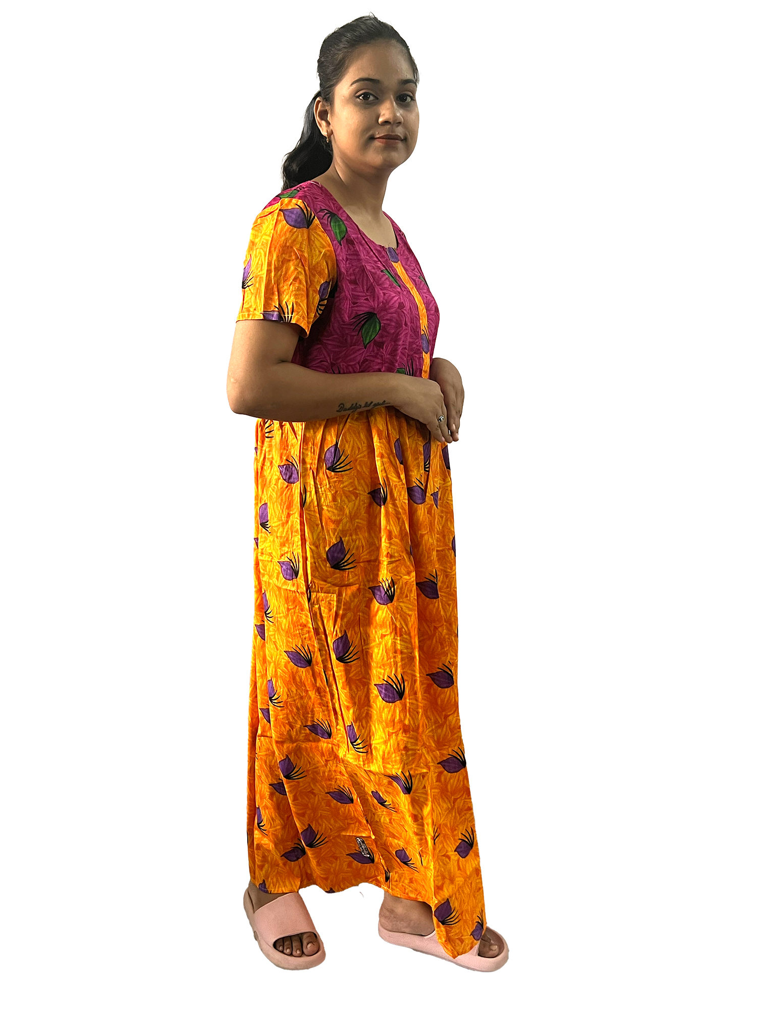 Pearlfly women cotton Nightgown