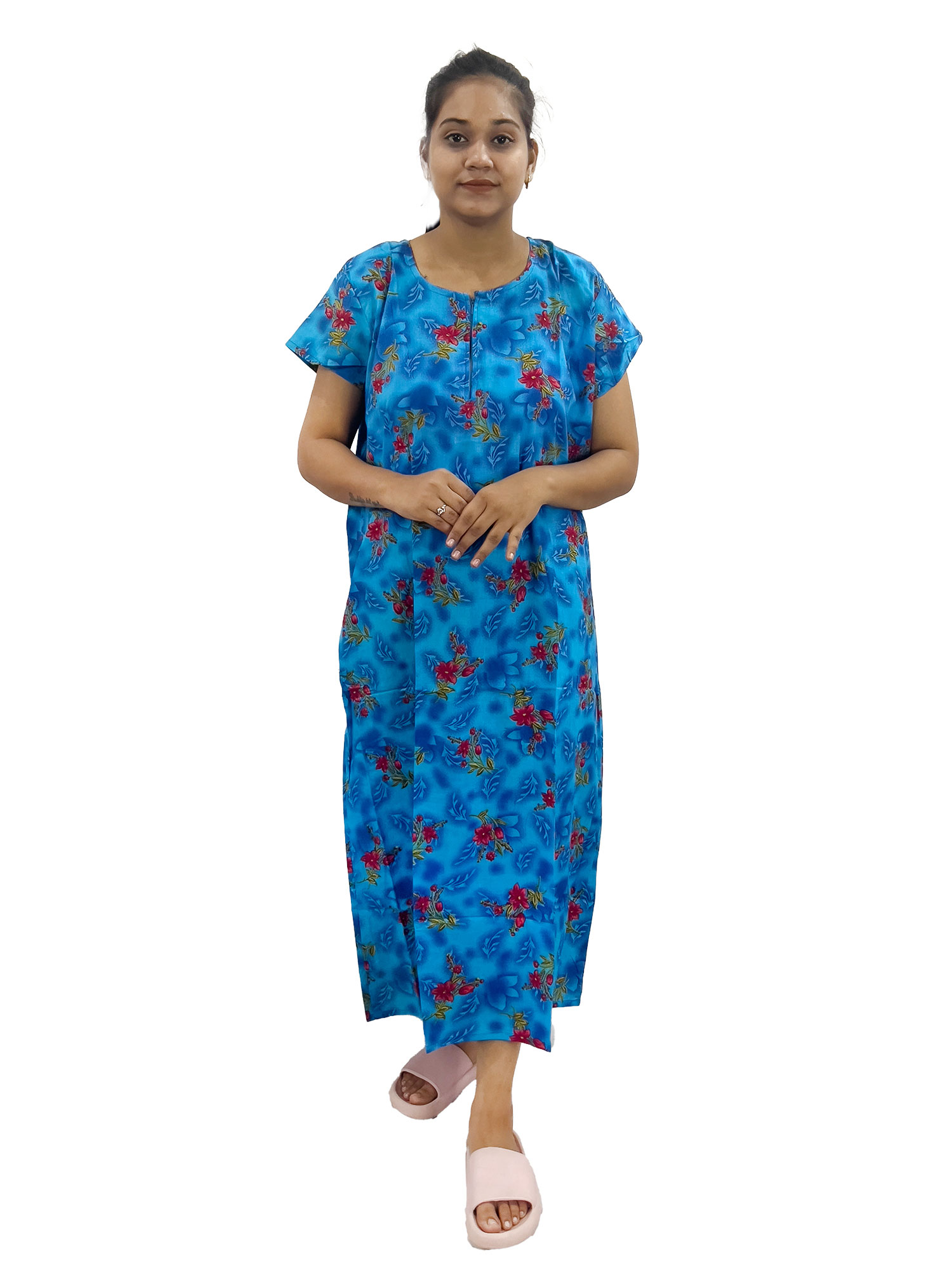 Pearlfly women cotton Nightgown