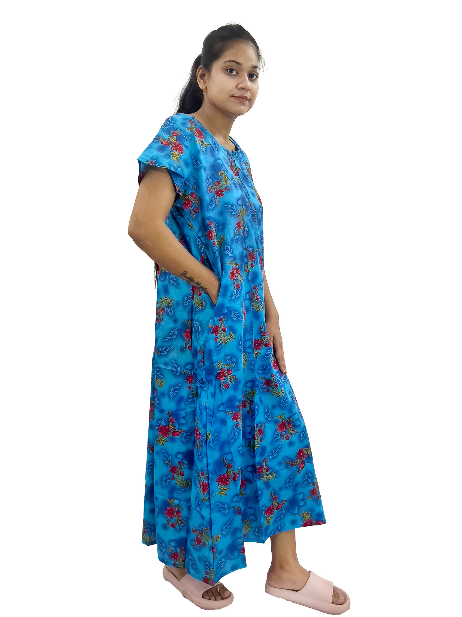 Pearlfly women cotton Nightgown