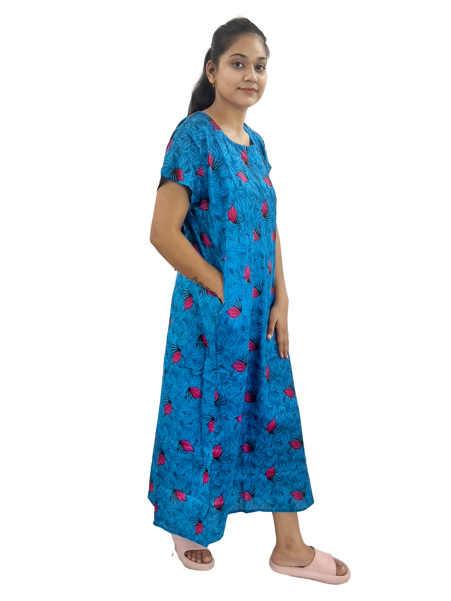 Pearlfly women cotton Nightgown