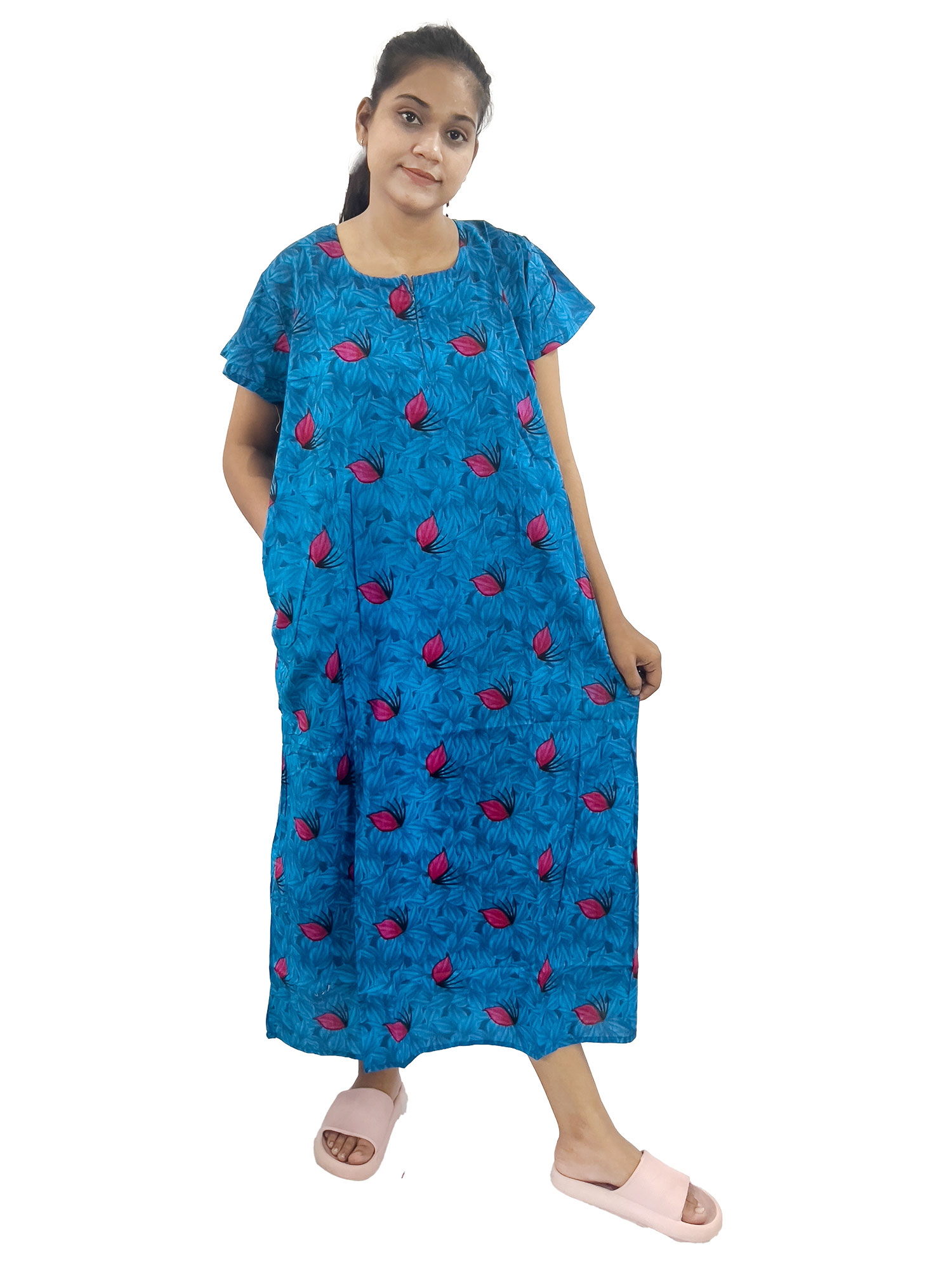 Pearlfly women cotton Nightgown