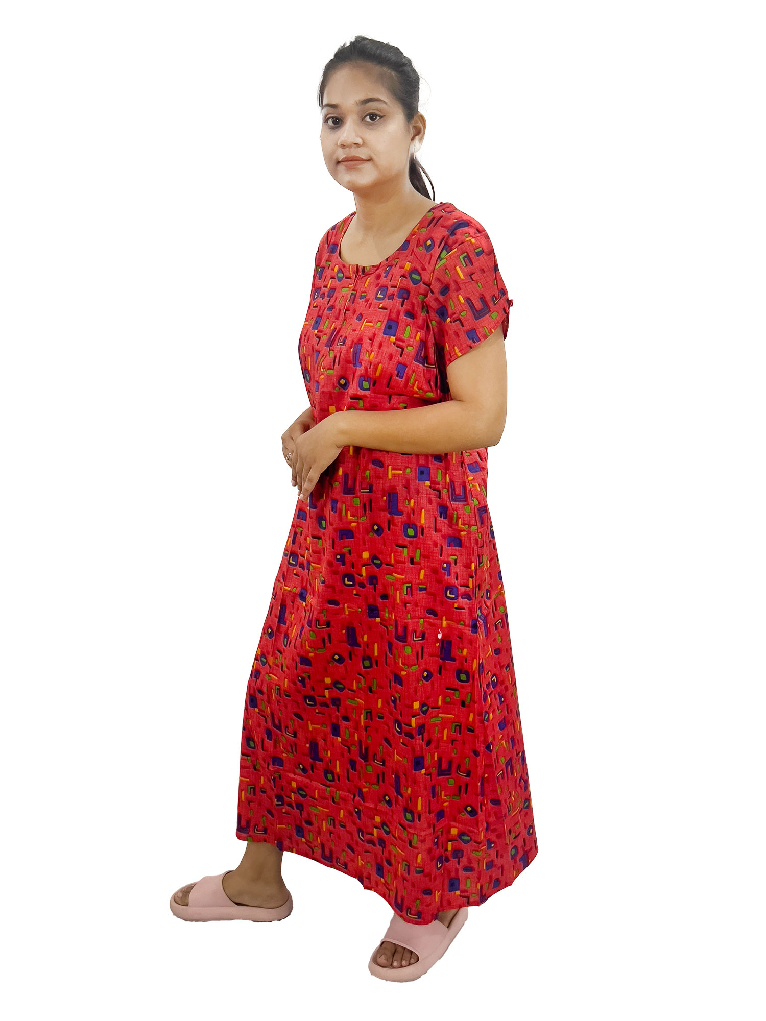 Pearlfly women cotton Nightgown