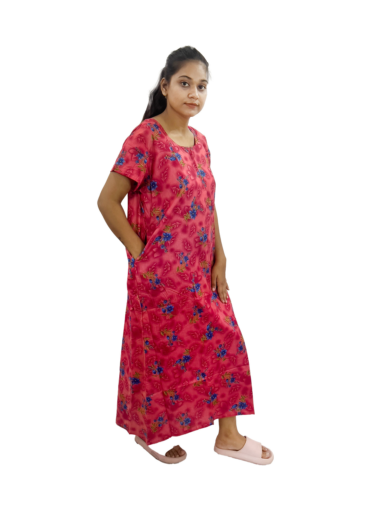 Pearlfly women cotton Nightgown