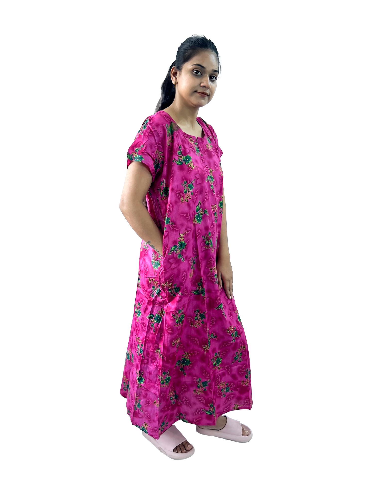 Pearlfly women cotton Nightgown