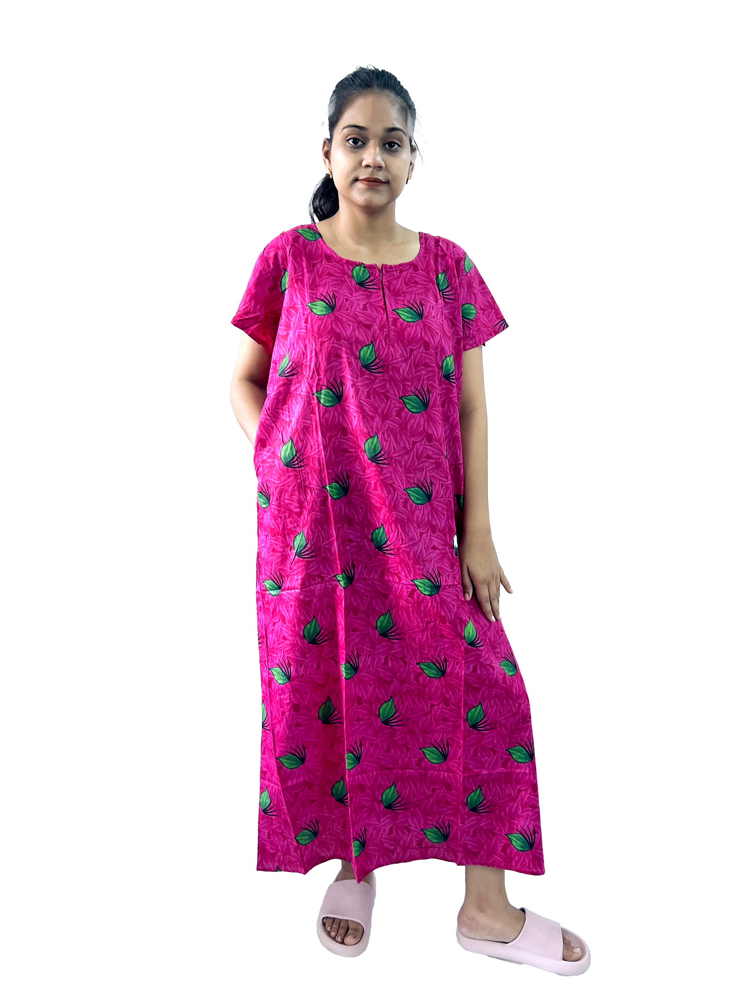 Pearlfly women cotton Nightgown