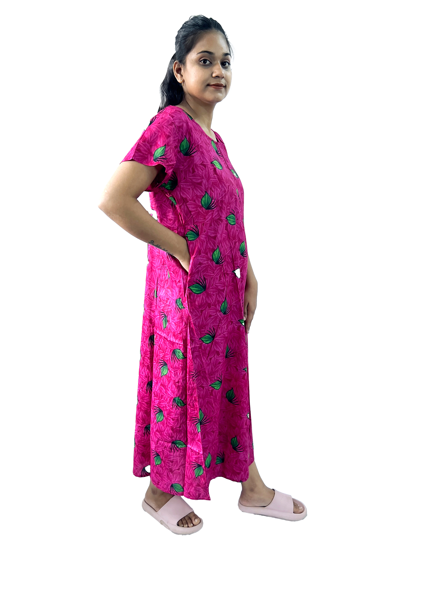 Pearlfly women cotton Nightgown