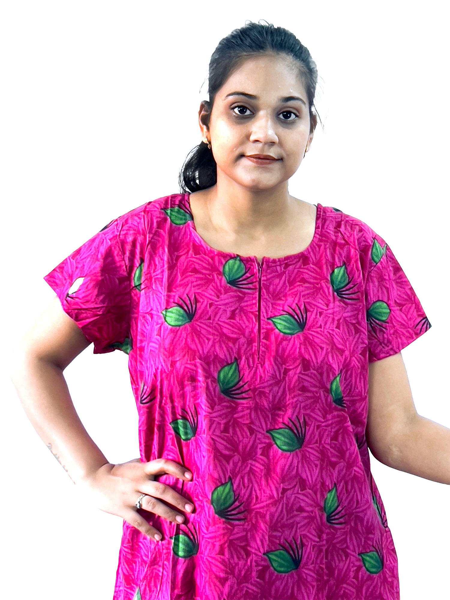 Pearlfly women cotton Nightgown