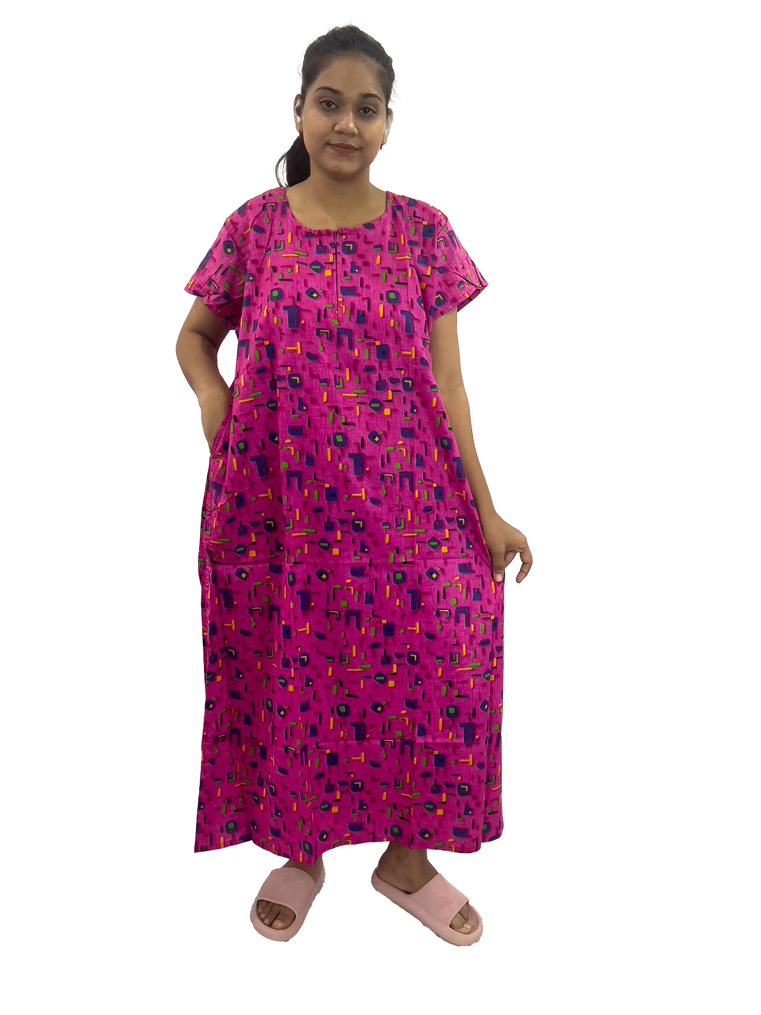 Pearlfly women cotton Nightgown