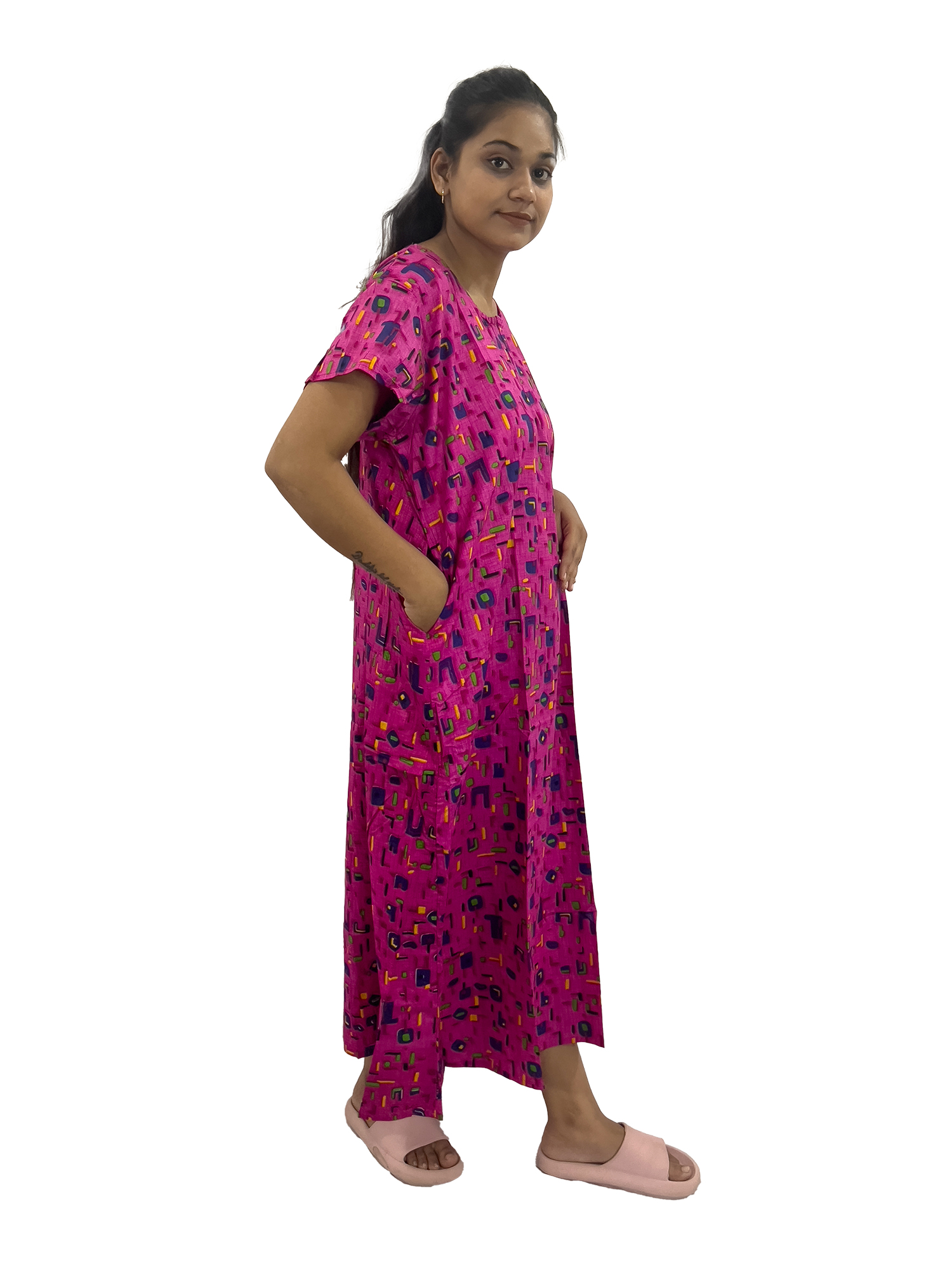 Pearlfly women cotton Nightgown
