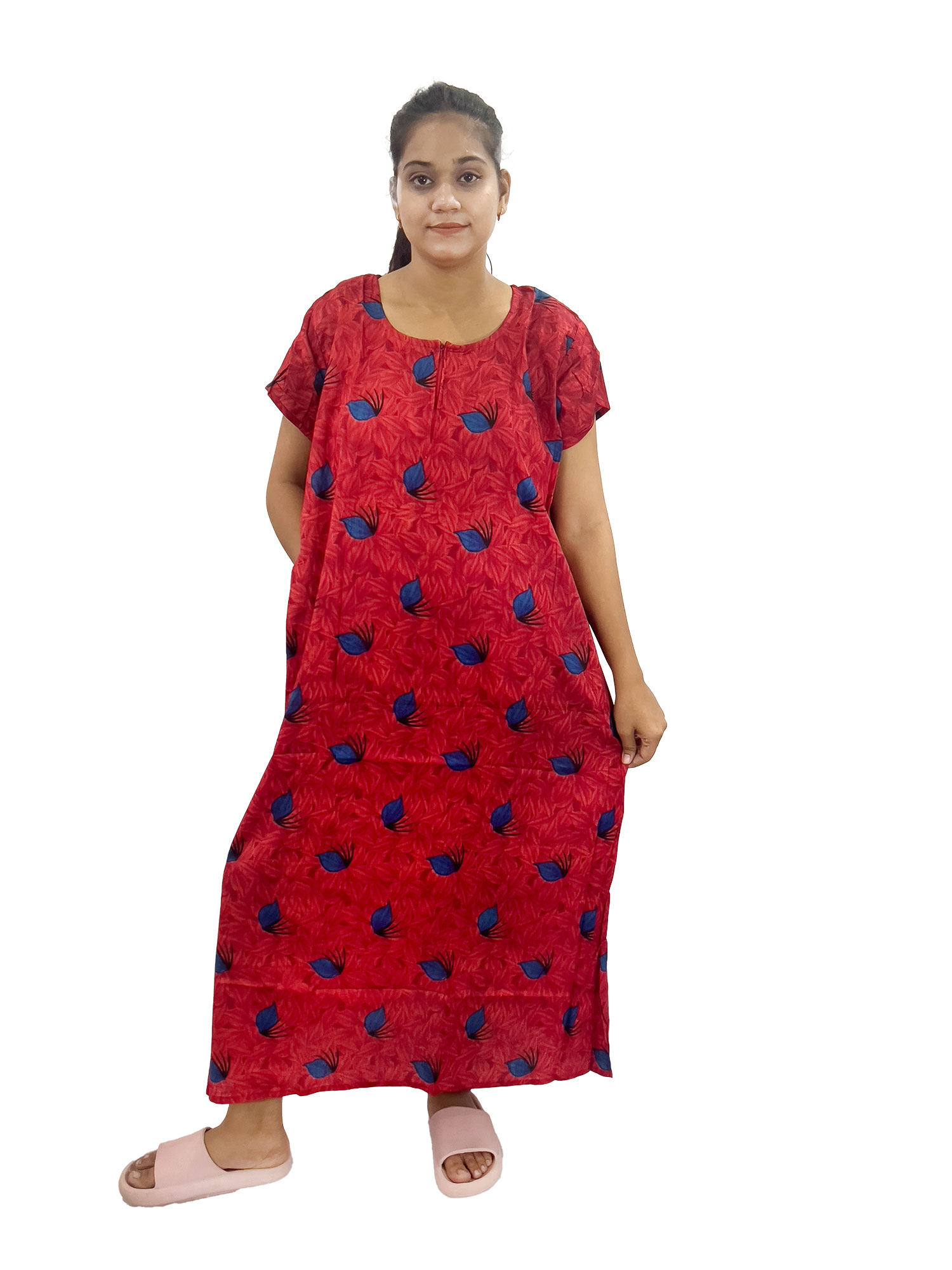 Pearlfly women cotton Nightgown