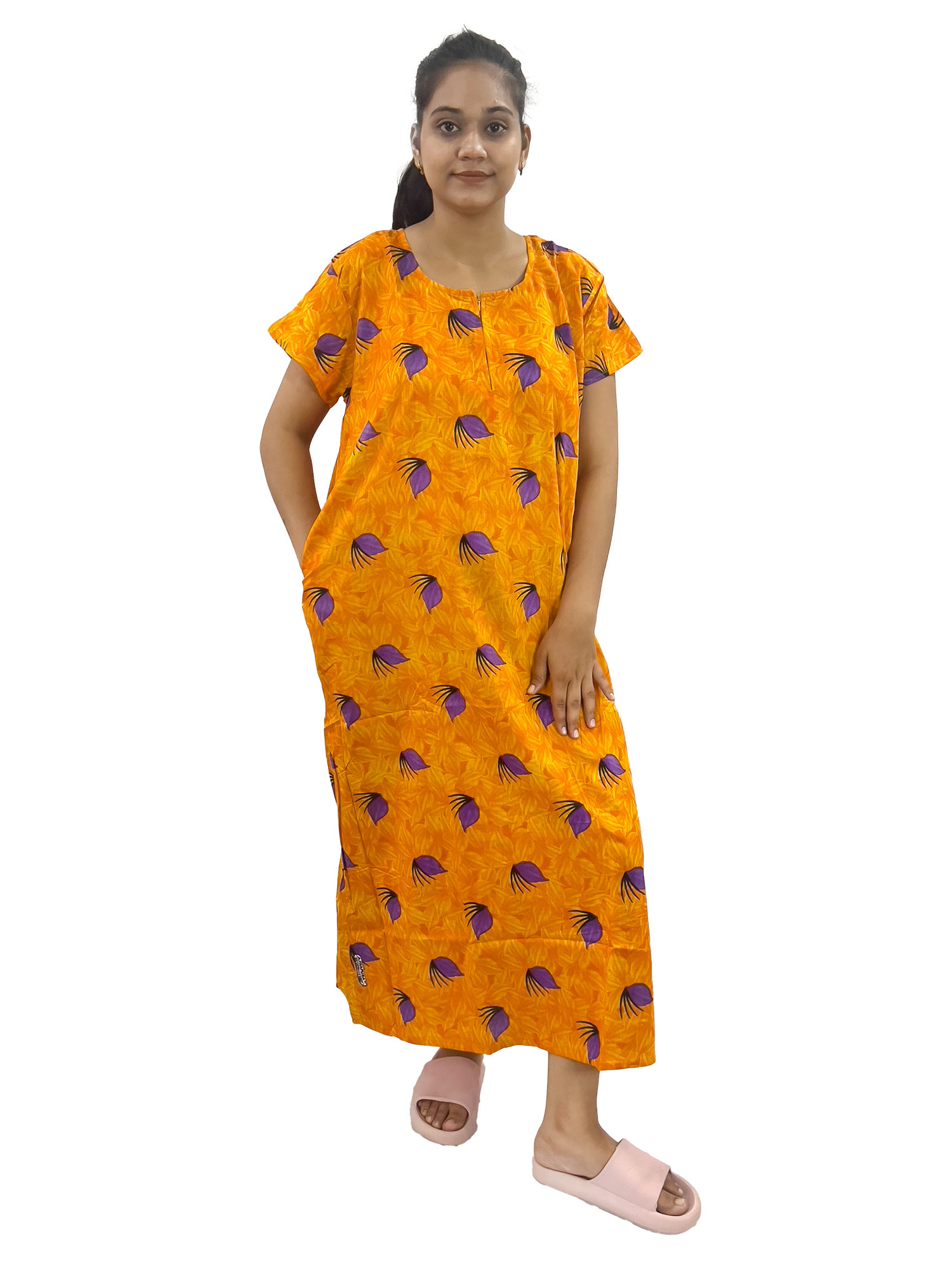 Pearlfly women cotton Nightgown
