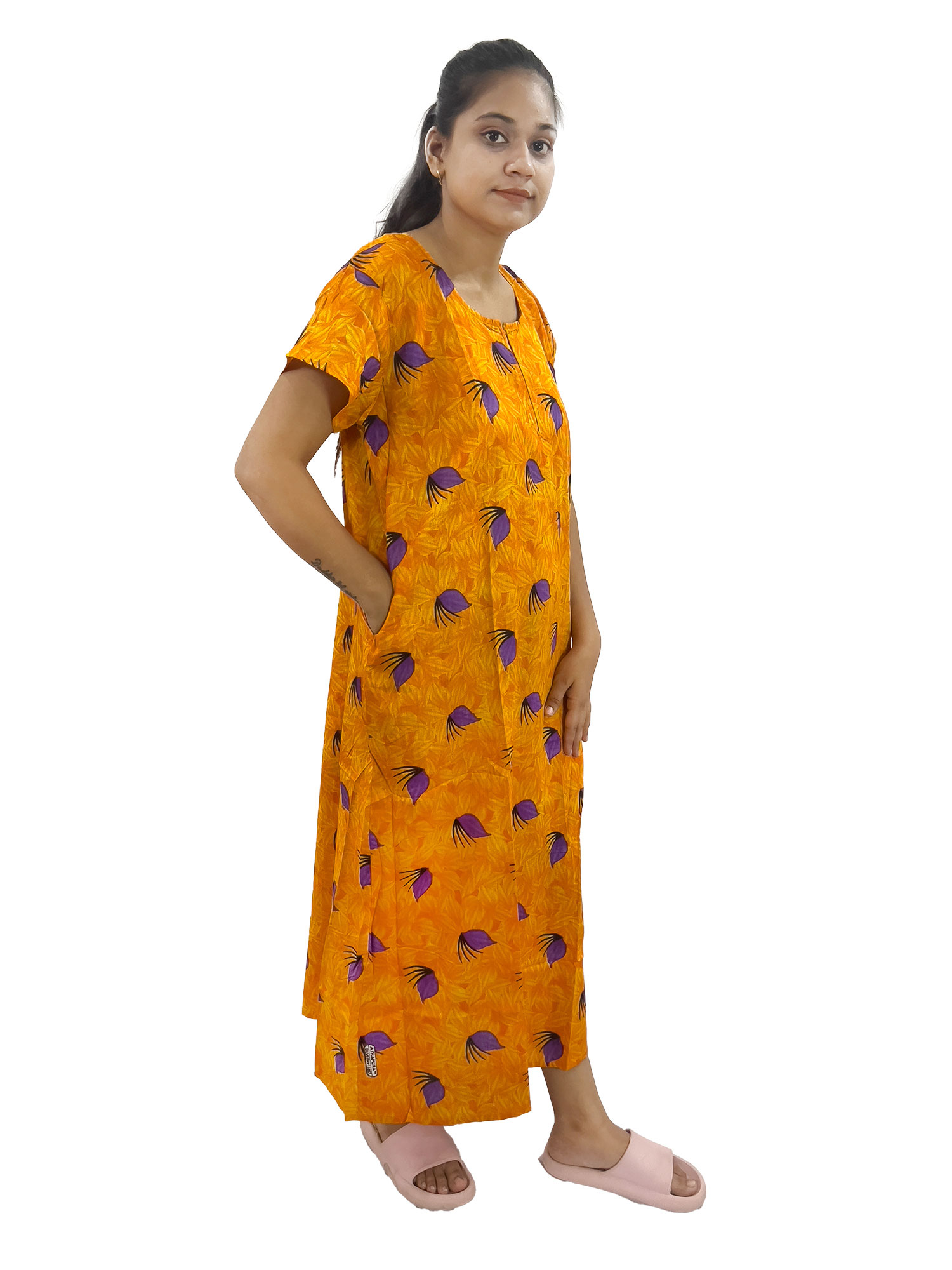 Pearlfly women cotton Nightgown