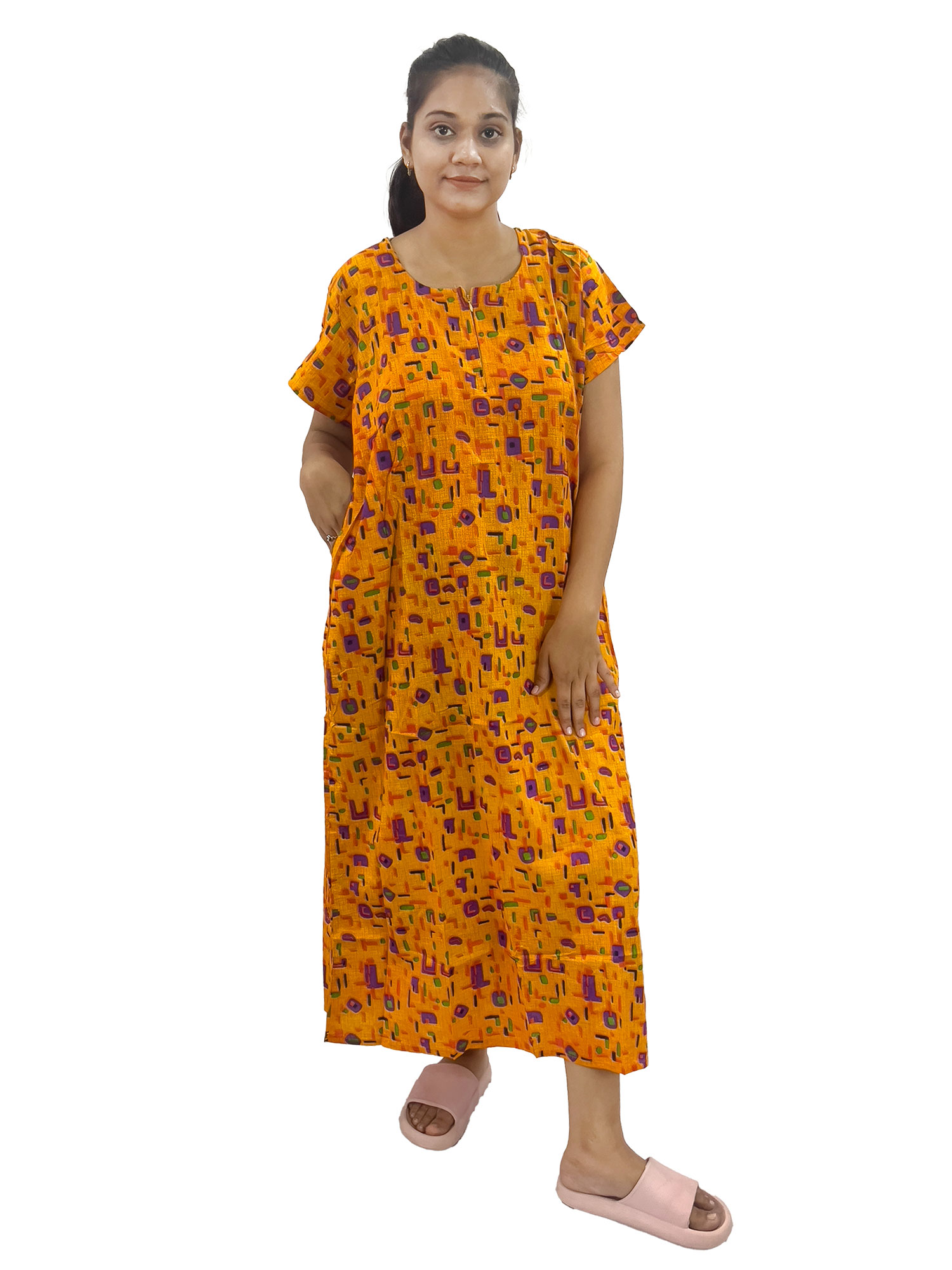 Pearlfly women cotton Nightgown