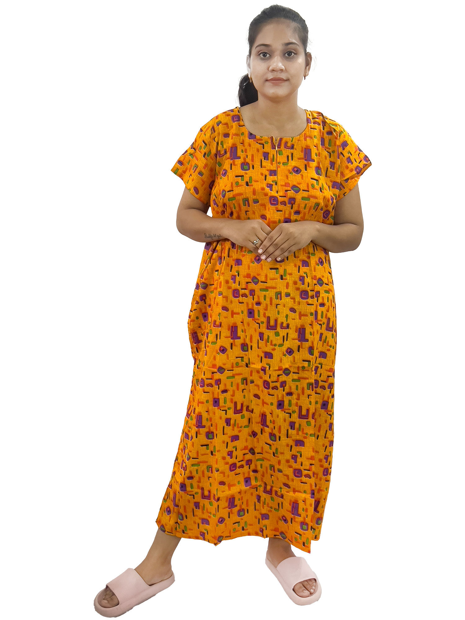 Pearlfly women cotton Nightgown [Combo-2]