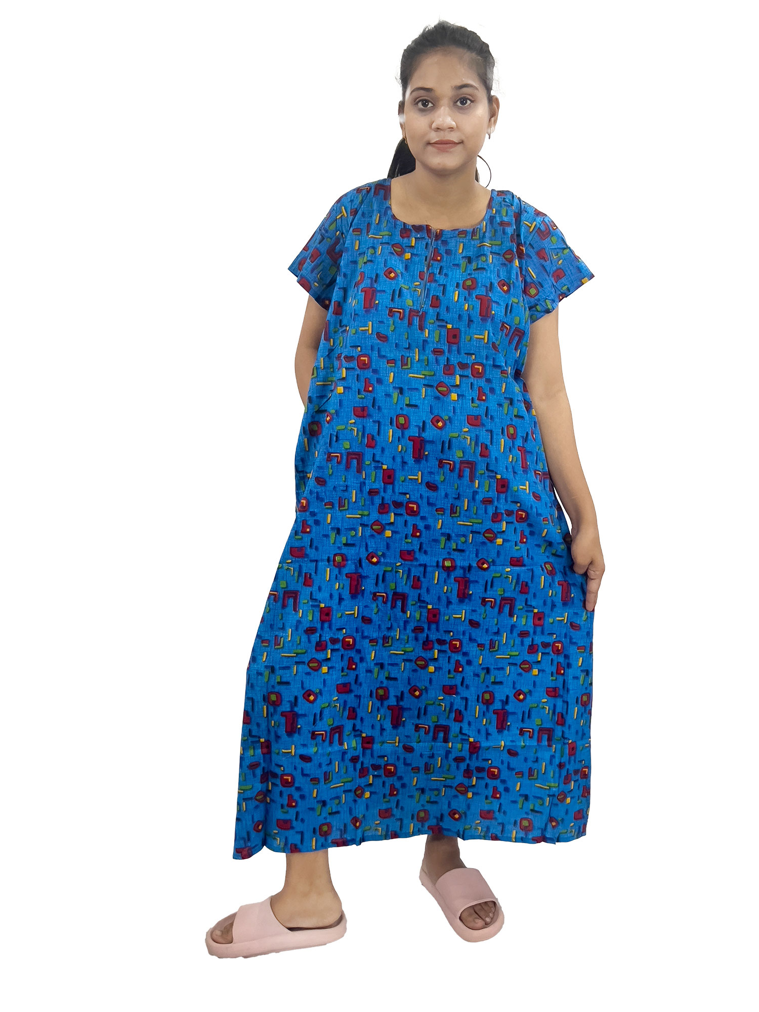 Pearlfly women cotton Nightgown [Combo-2]