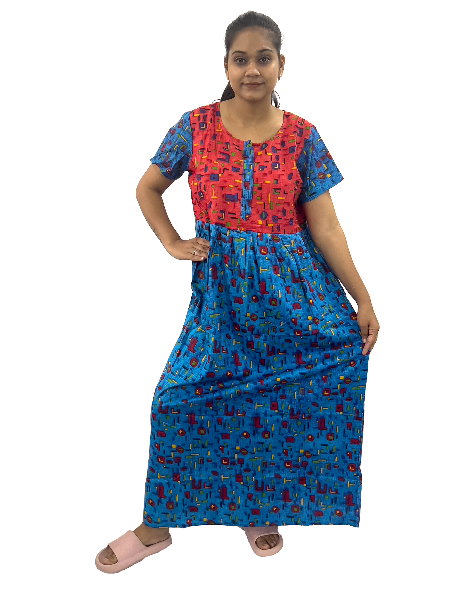 Pearlfly women cotton Nightgown [Combo-2]