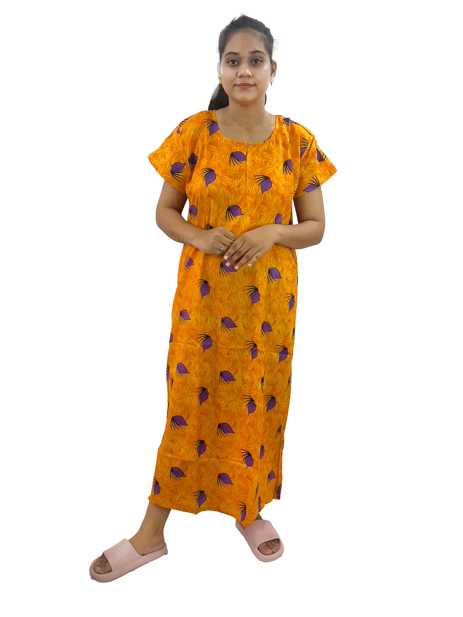 Pearlfly women cotton Nightgown [Combo-2]