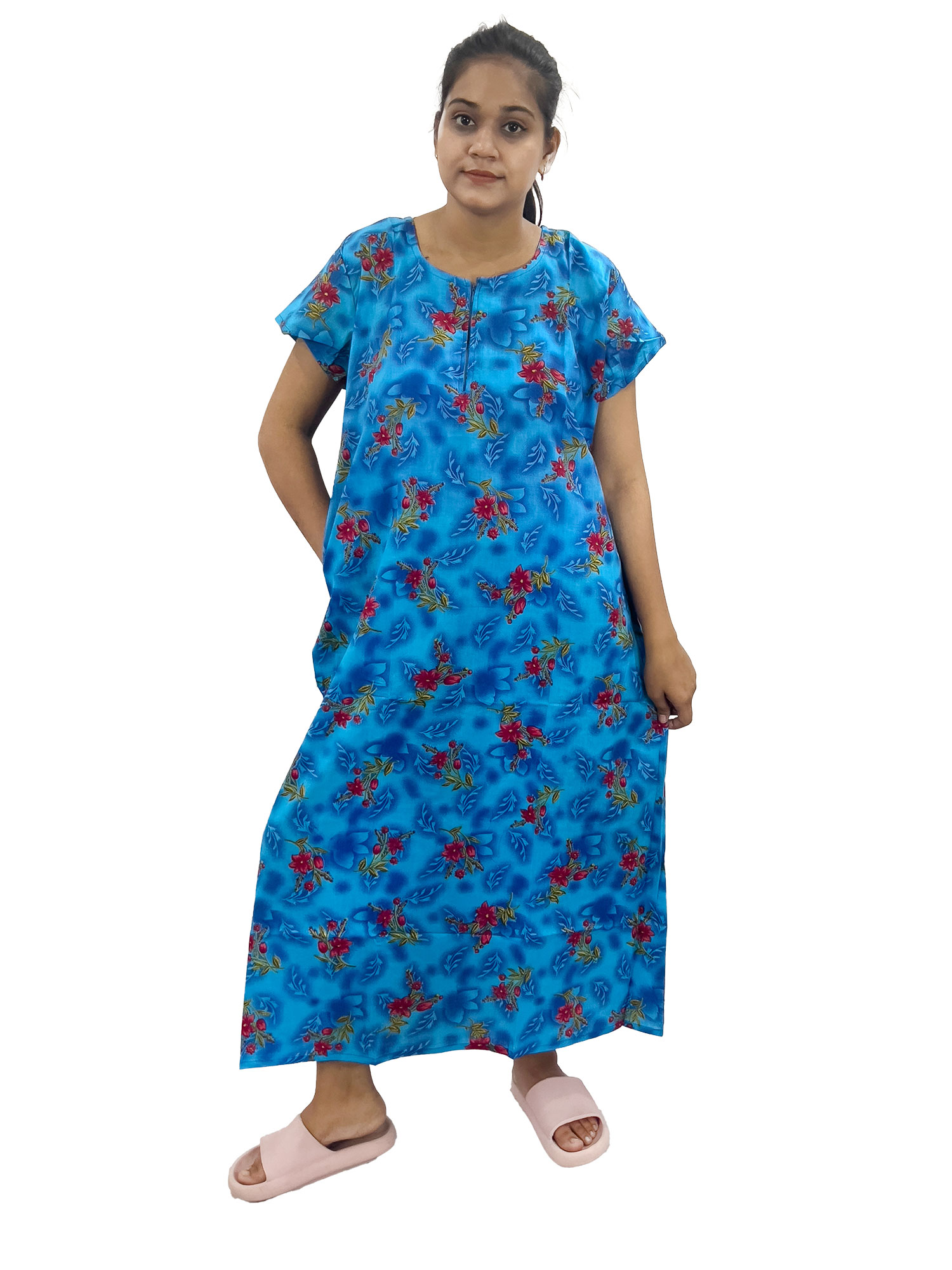 Pearlfly women cotton Nightgown [Combo-2]