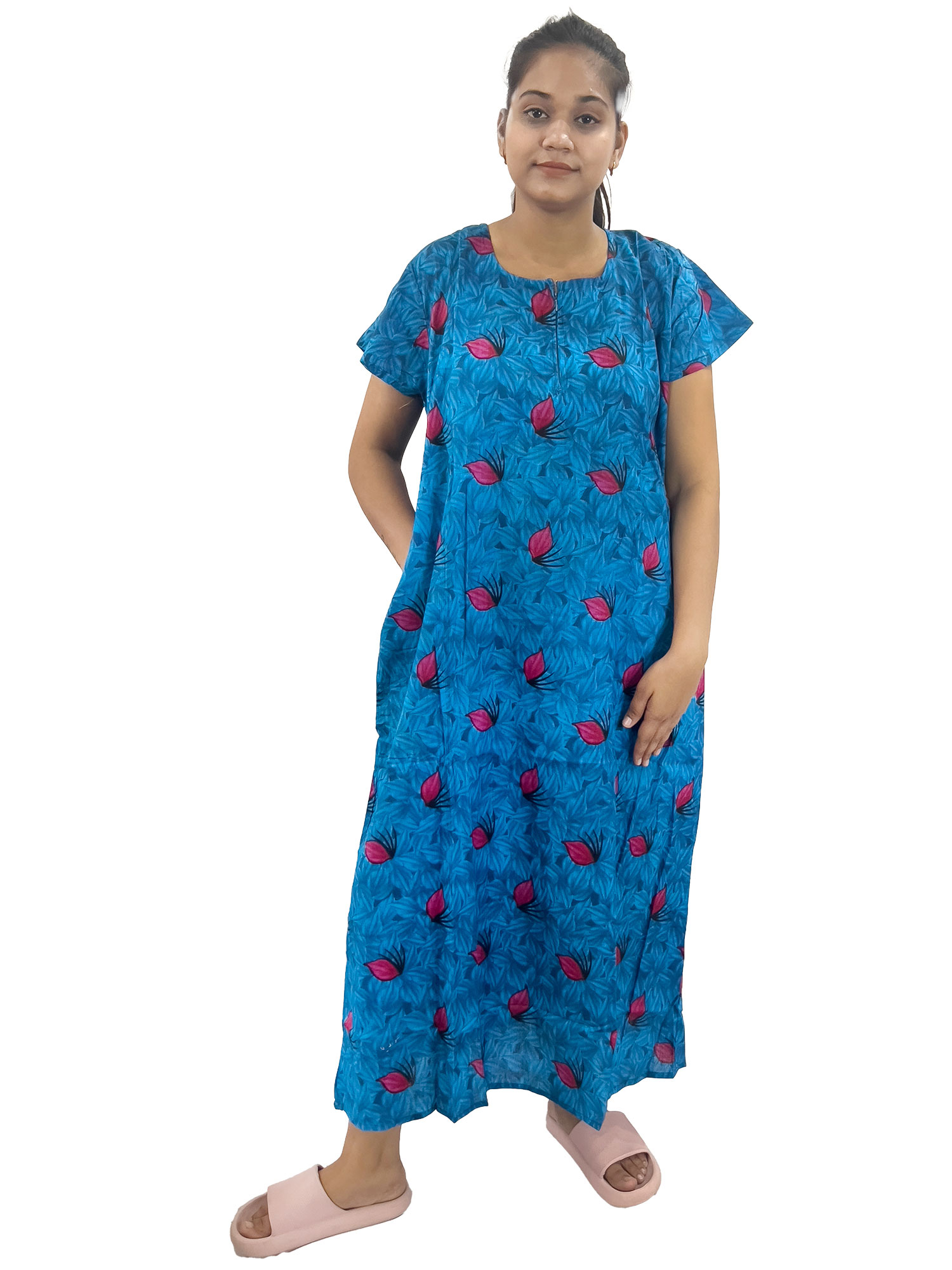 Pearlfly women cotton Nightgown [Combo-2]