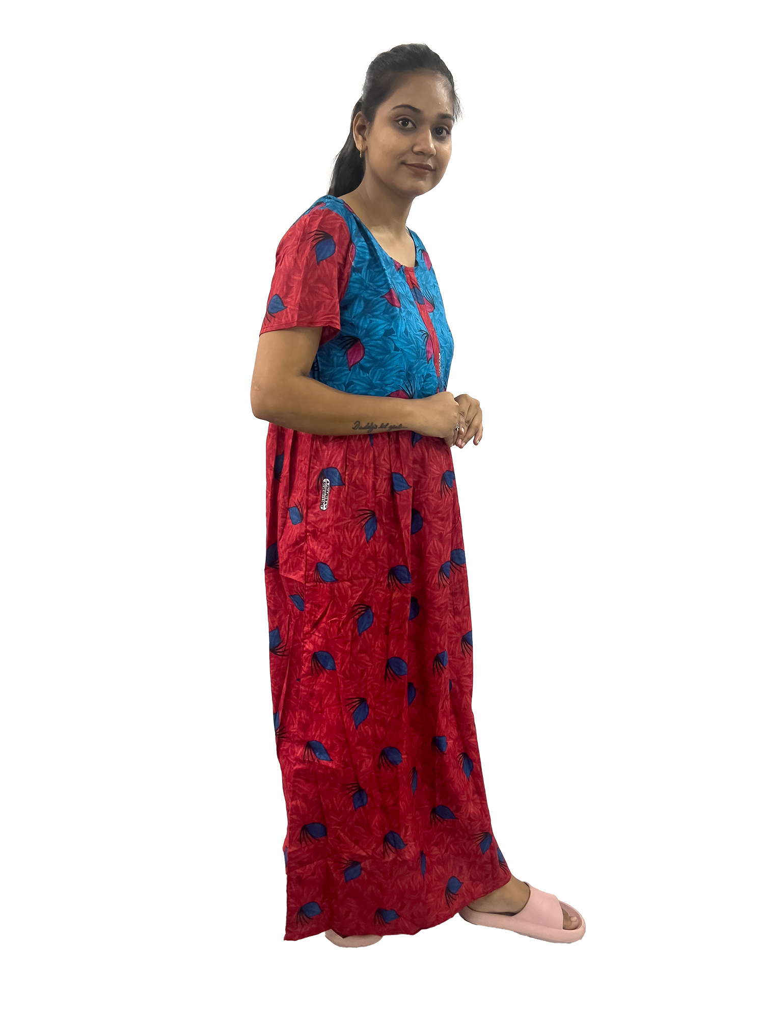 Pearlfly women cotton Nightgown [Combo-2]