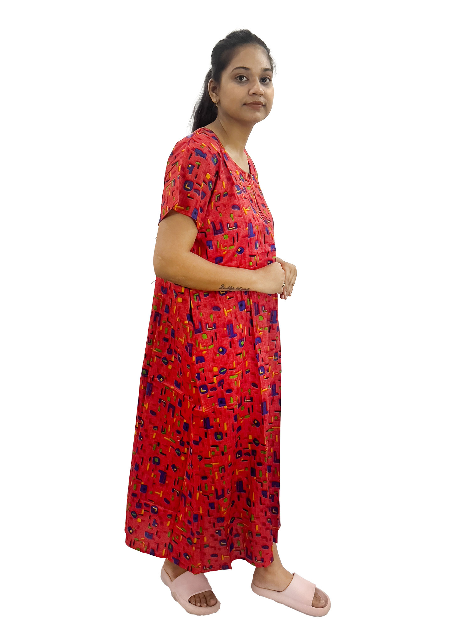Pearlfly women cotton Nightgown [Combo-2]
