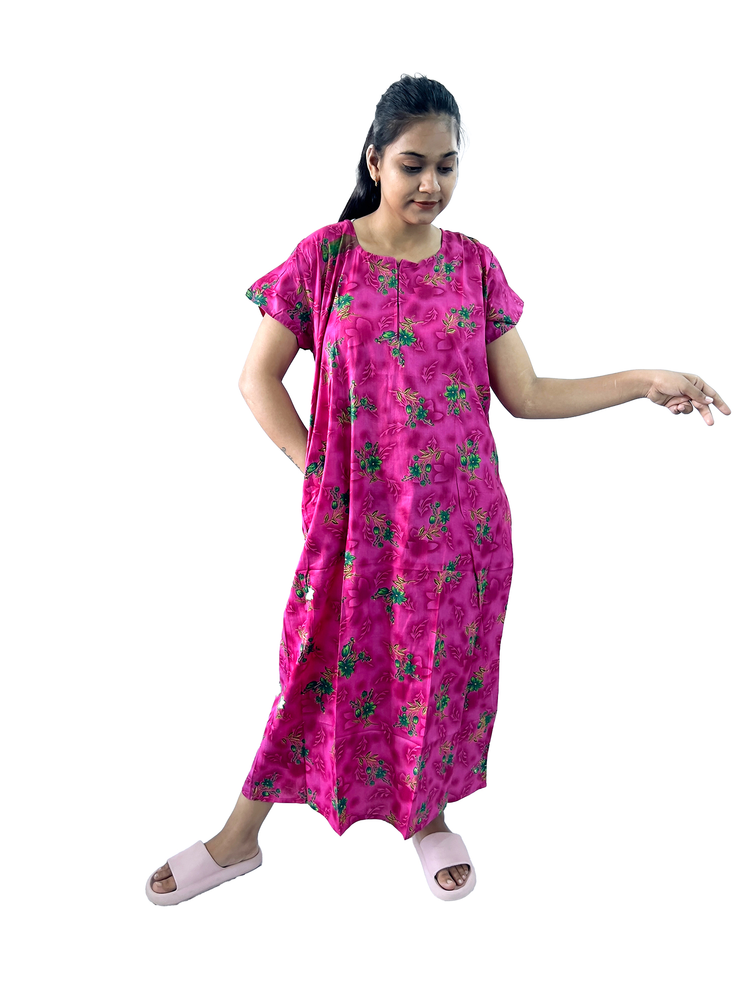 Pearlfly women cotton Nightgown [Combo-2]