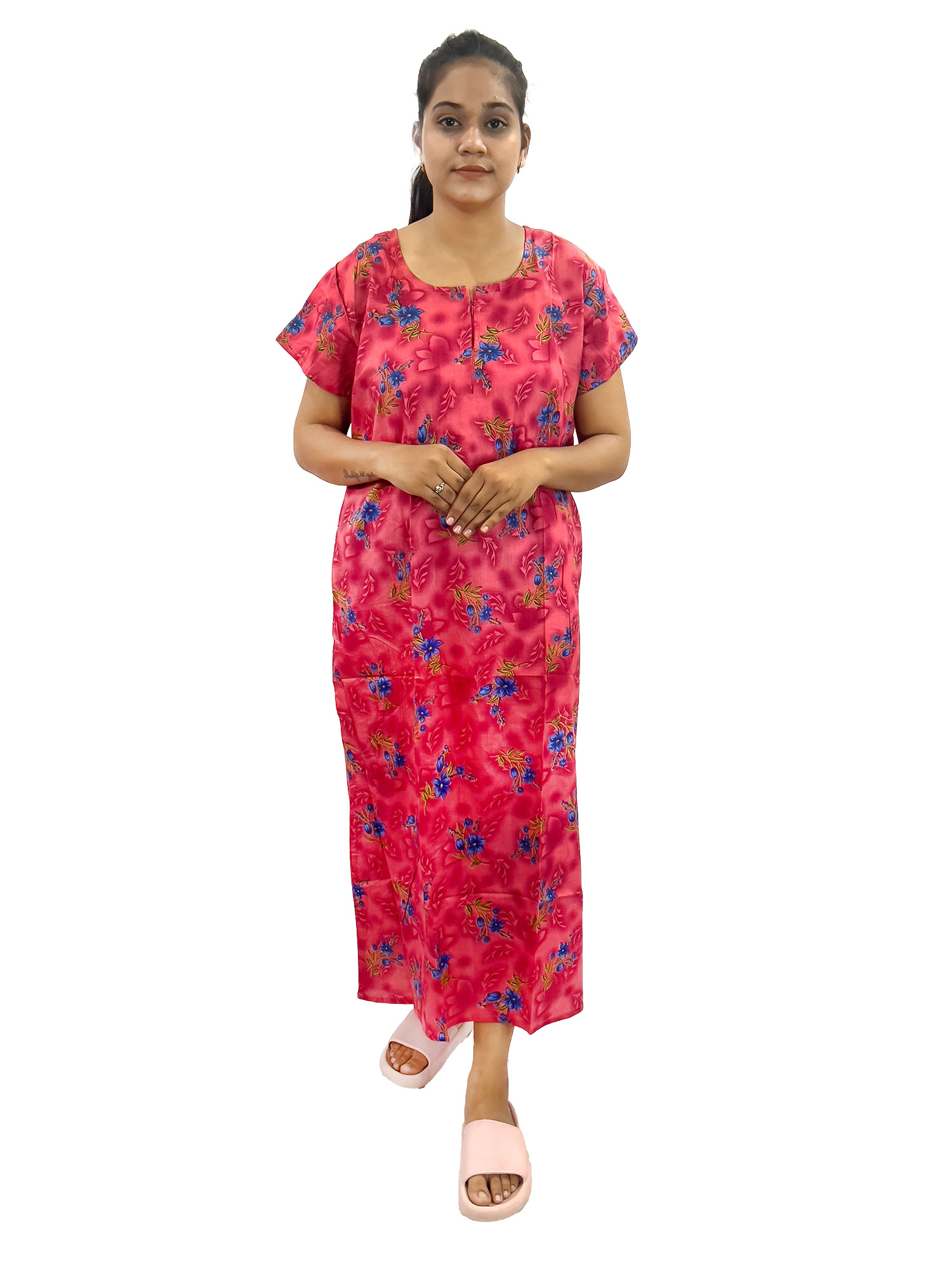 Pearlfly women cotton Nightgown [Combo-2]