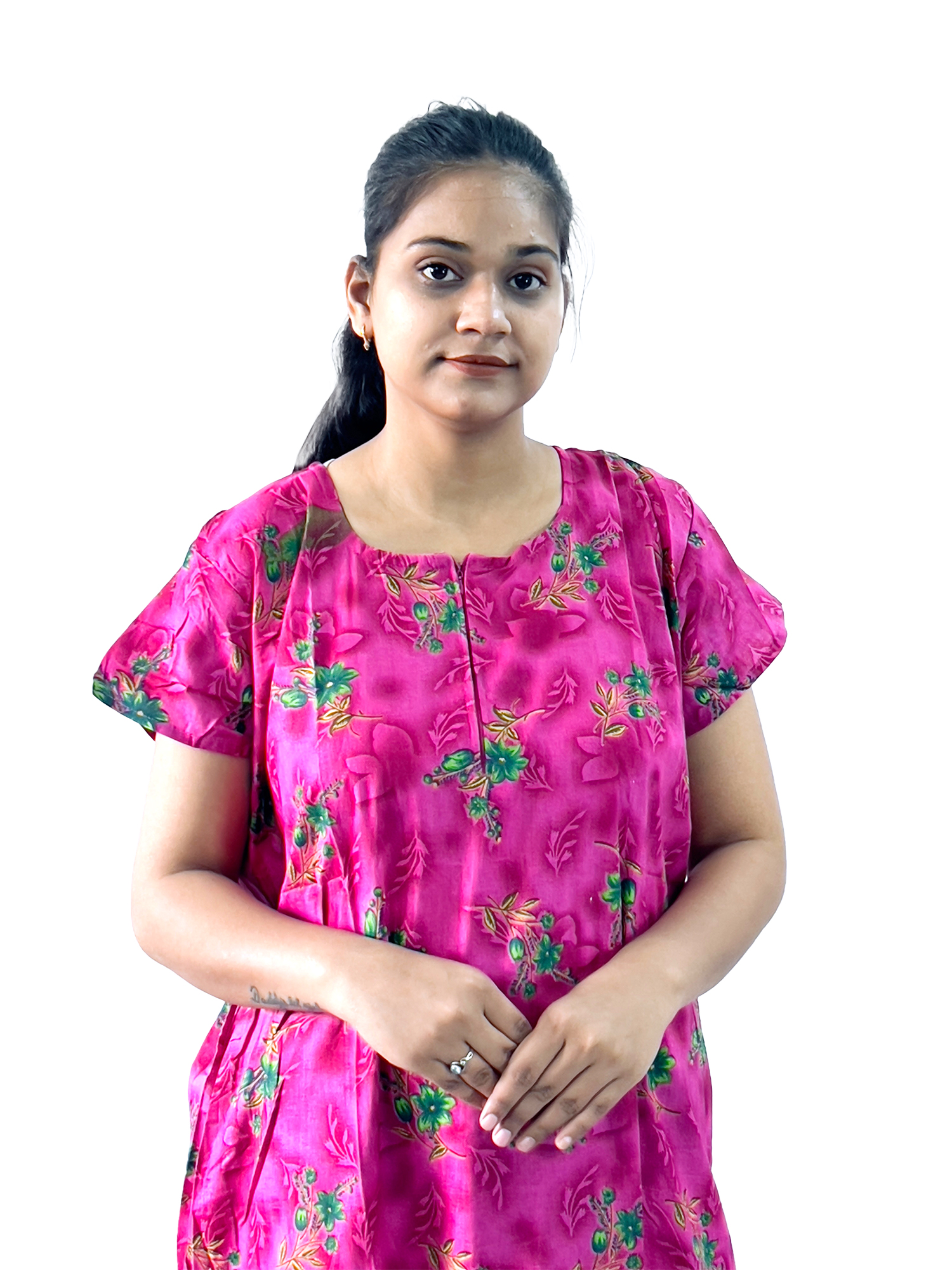 Pearlfly women cotton Nightgown [Combo-2]