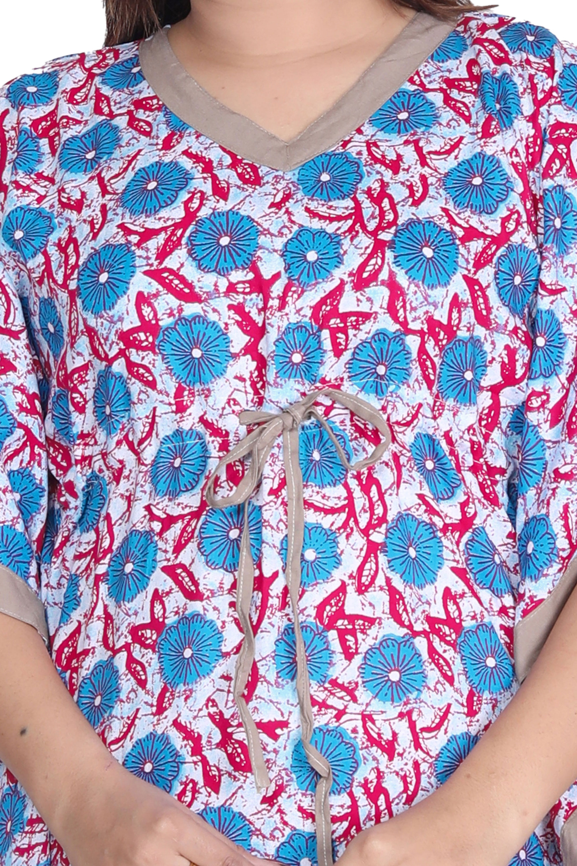 Pearlfly Women Long cotton kaftan 