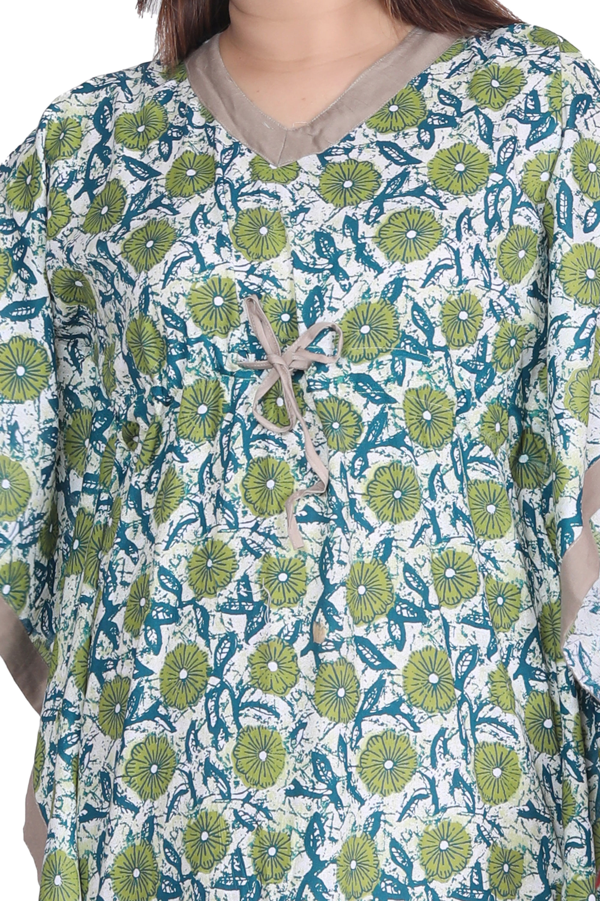 Pearlfly Women Long cotton kaftan 