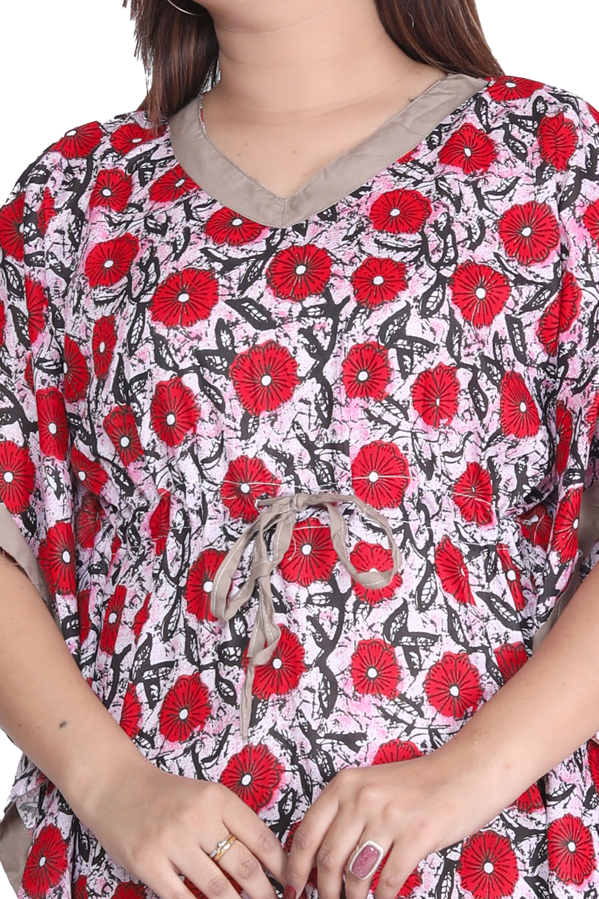 Pearlfly Women Long cotton kaftan 