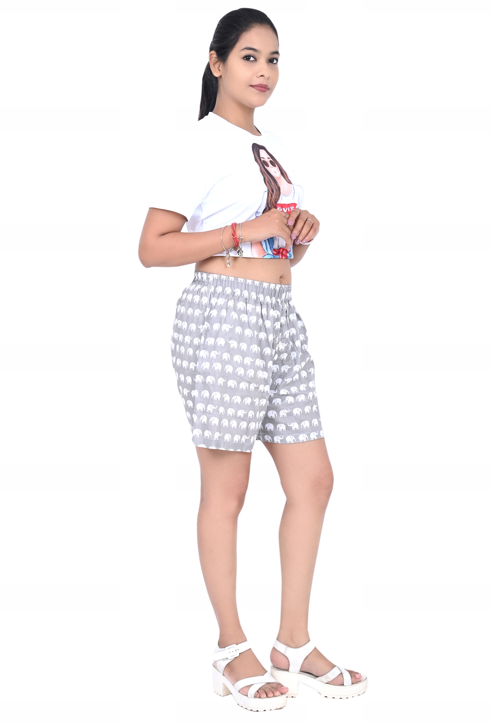 Pearlfly 100% Cotton shorts for women Girls