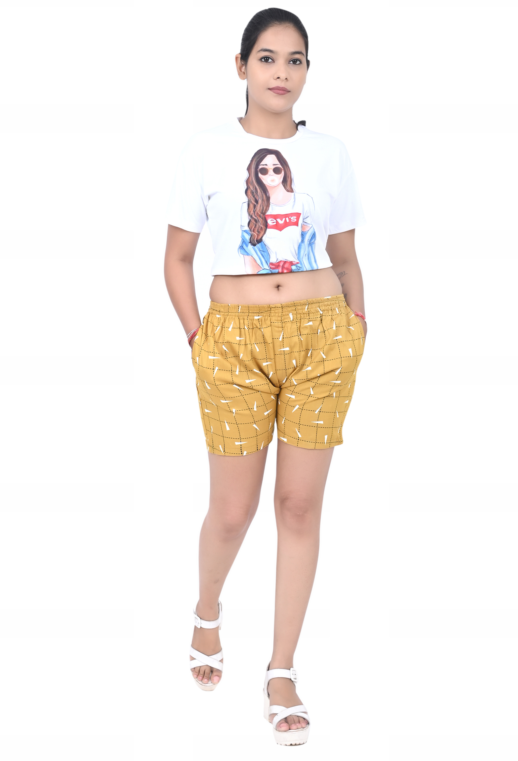 Pearlfly 100% Cotton shorts for women Girls