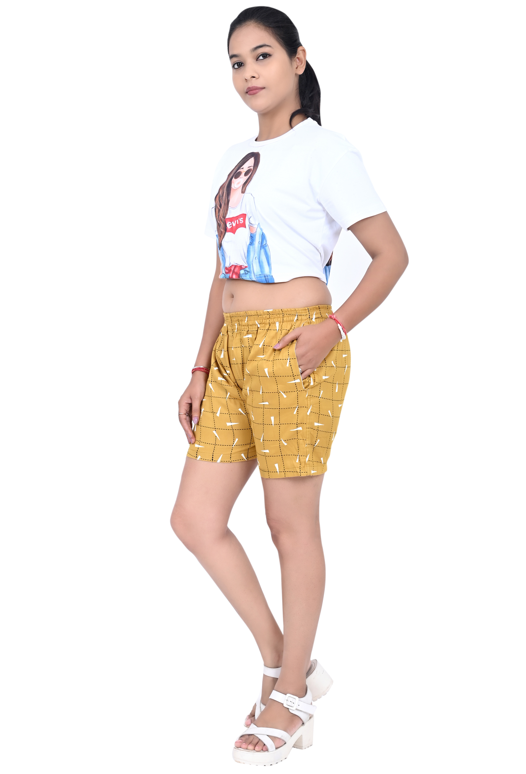Pearlfly 100% Cotton shorts for women Girls